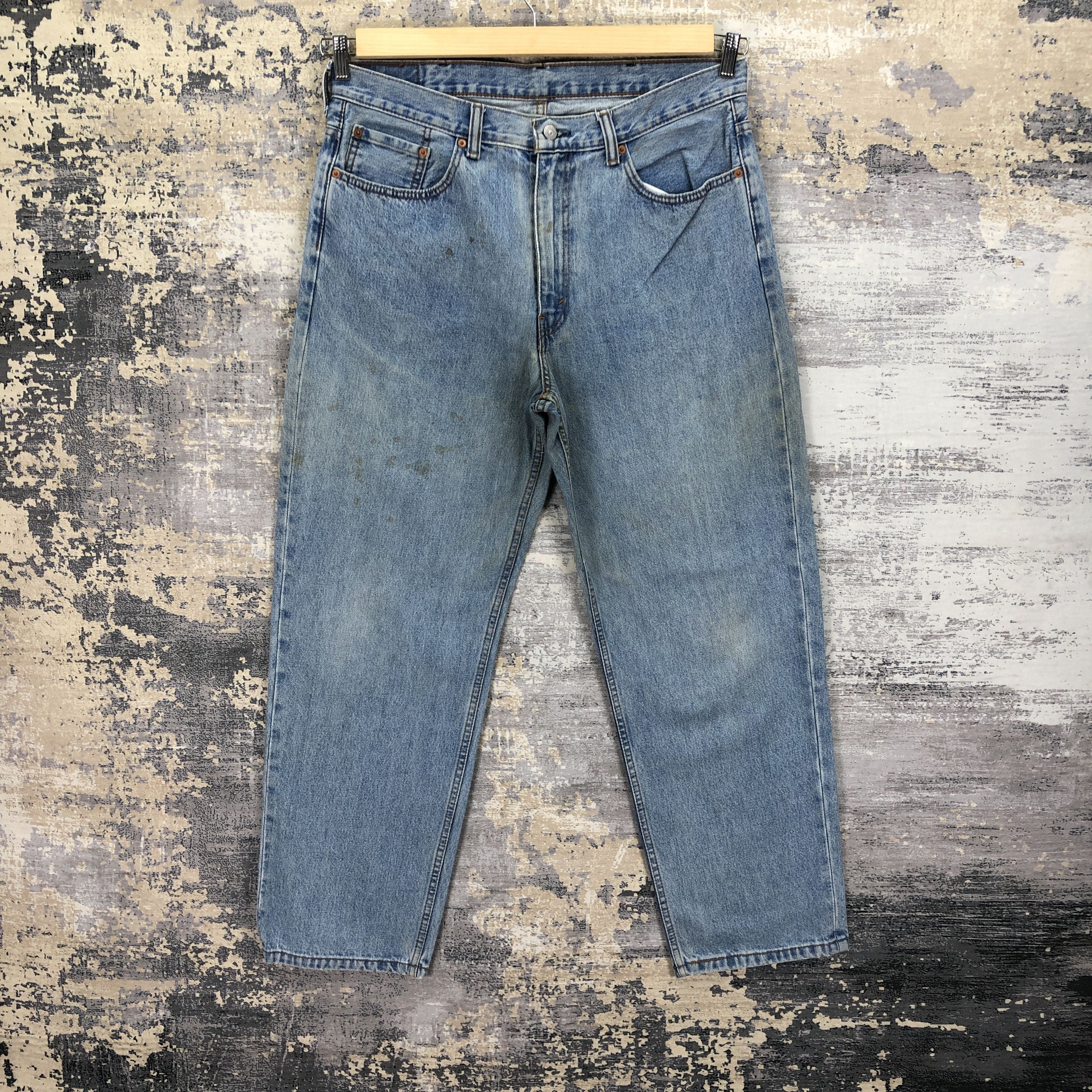 Levi's Vintage Levis 550 Light Wash Denim Dirty Levi's Faded Jeans Size US 36 / EU 52 - 1 Thumbnail