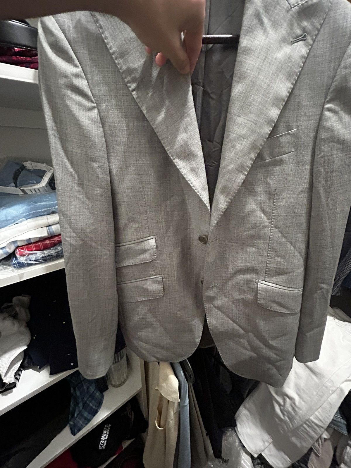 Suitsupply 1195$ Suit jacket (450), Nobility 150’s Neo-Italy style Size 44S - 3 Thumbnail