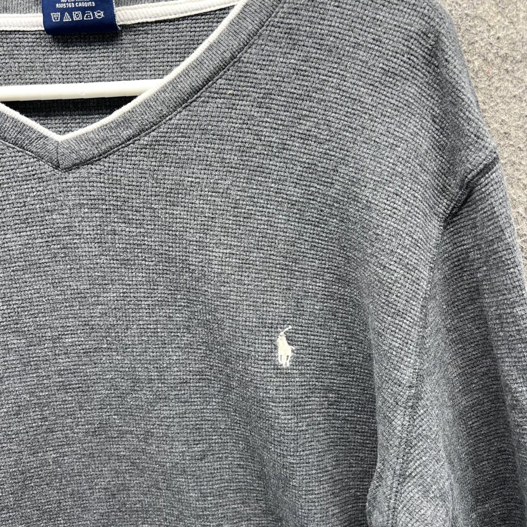 Polo Ralph Lauren Polo Ralph Lauren Pajama Top Mens M Gray Waffle Knit Sleepwear Lounge Top Size US M / EU 48-50 / 2 - 6 Thumbnail