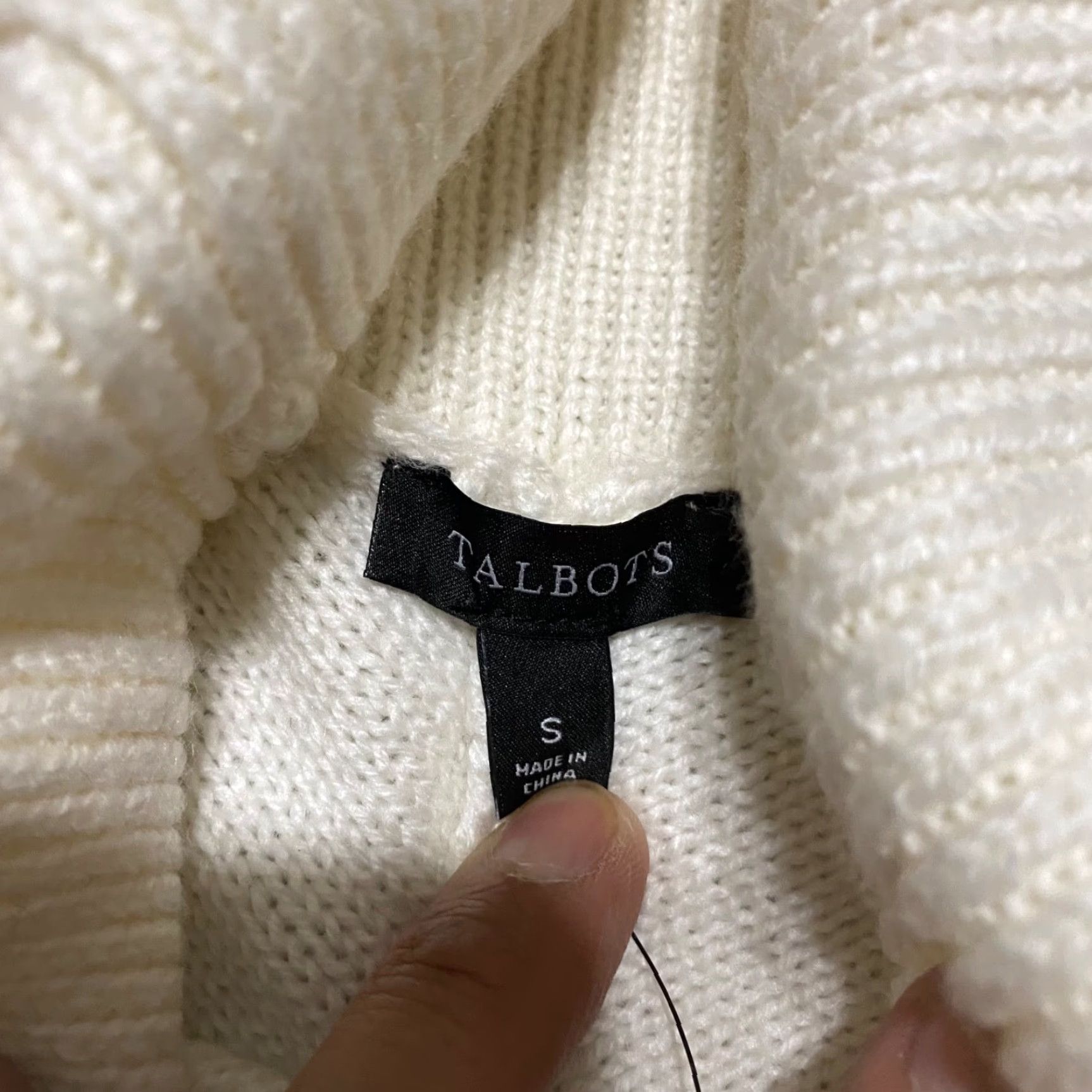 Talbots Talbots Womens Small Sweater Multicolor Cable Knit Poncho Cowl Neck NWT New Size S / US 4 / IT 40 - 5 Thumbnail