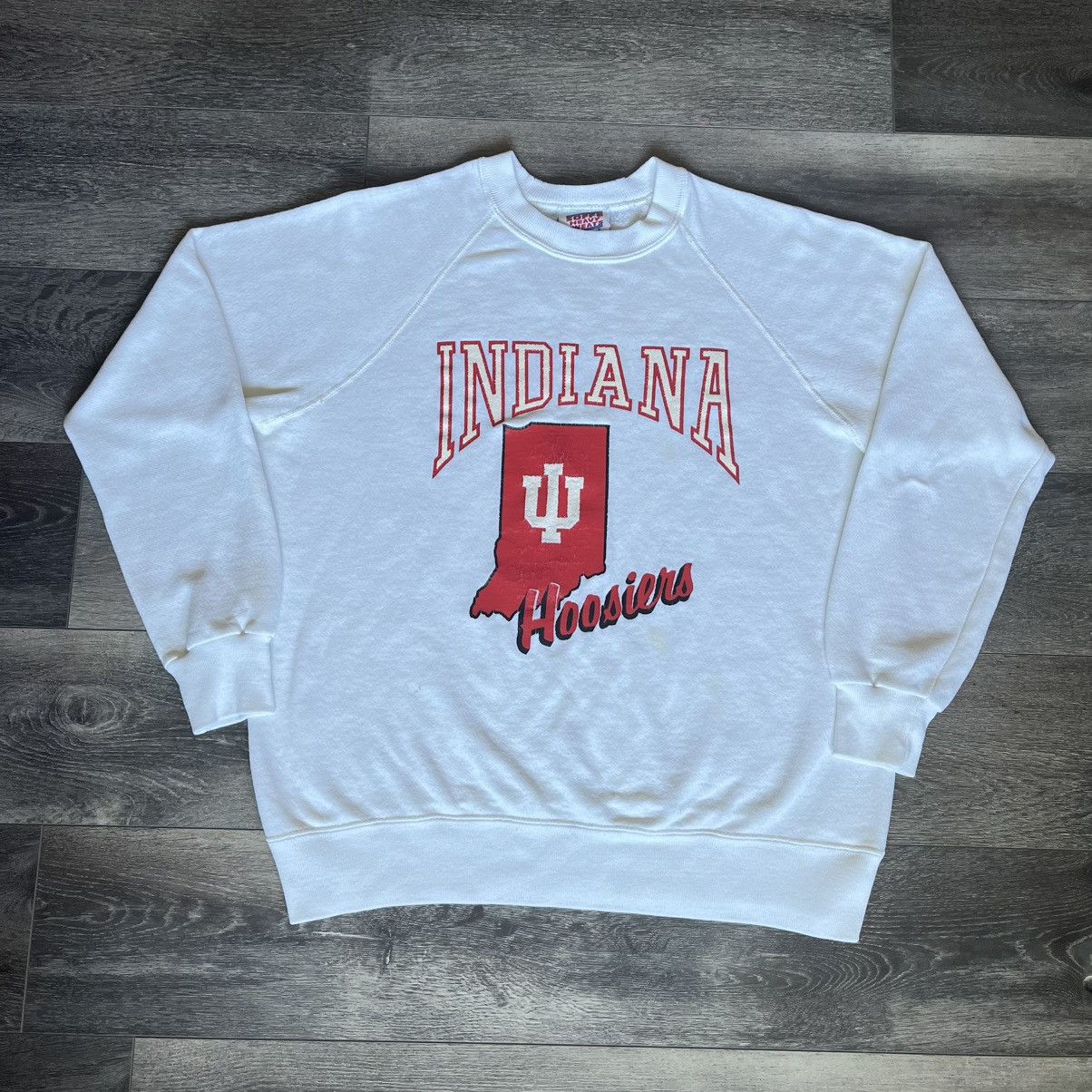 Vintage Vintage 80s Indiana University Hoosiers Crewneck Sweatshirt Size US L / EU 52-54 / 3 - 1 Thumbnail