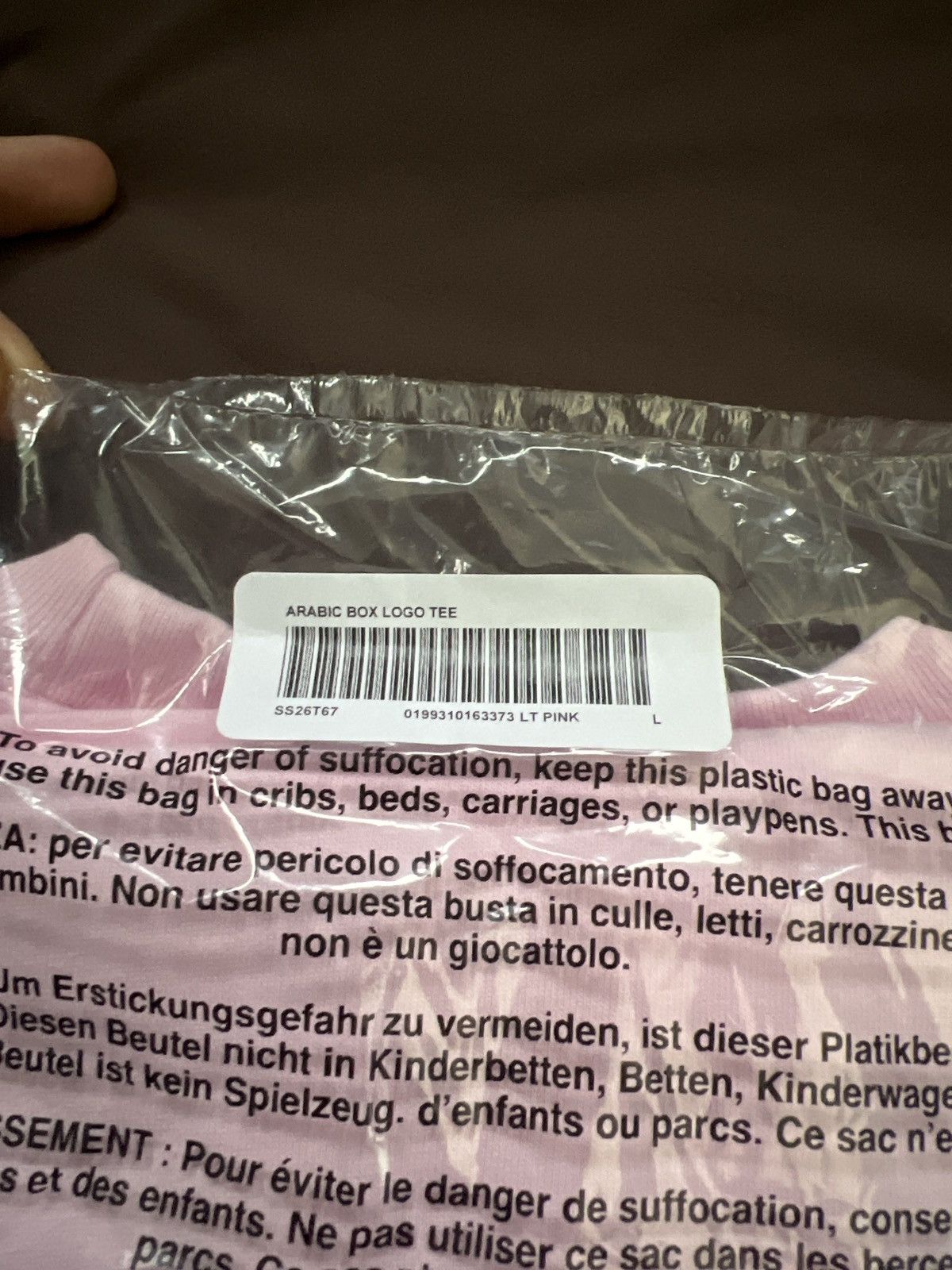 Supreme Supreme Arabic Box Logo Tee “Pink” Size US L / EU 52-54 / 3 - 5 Thumbnail