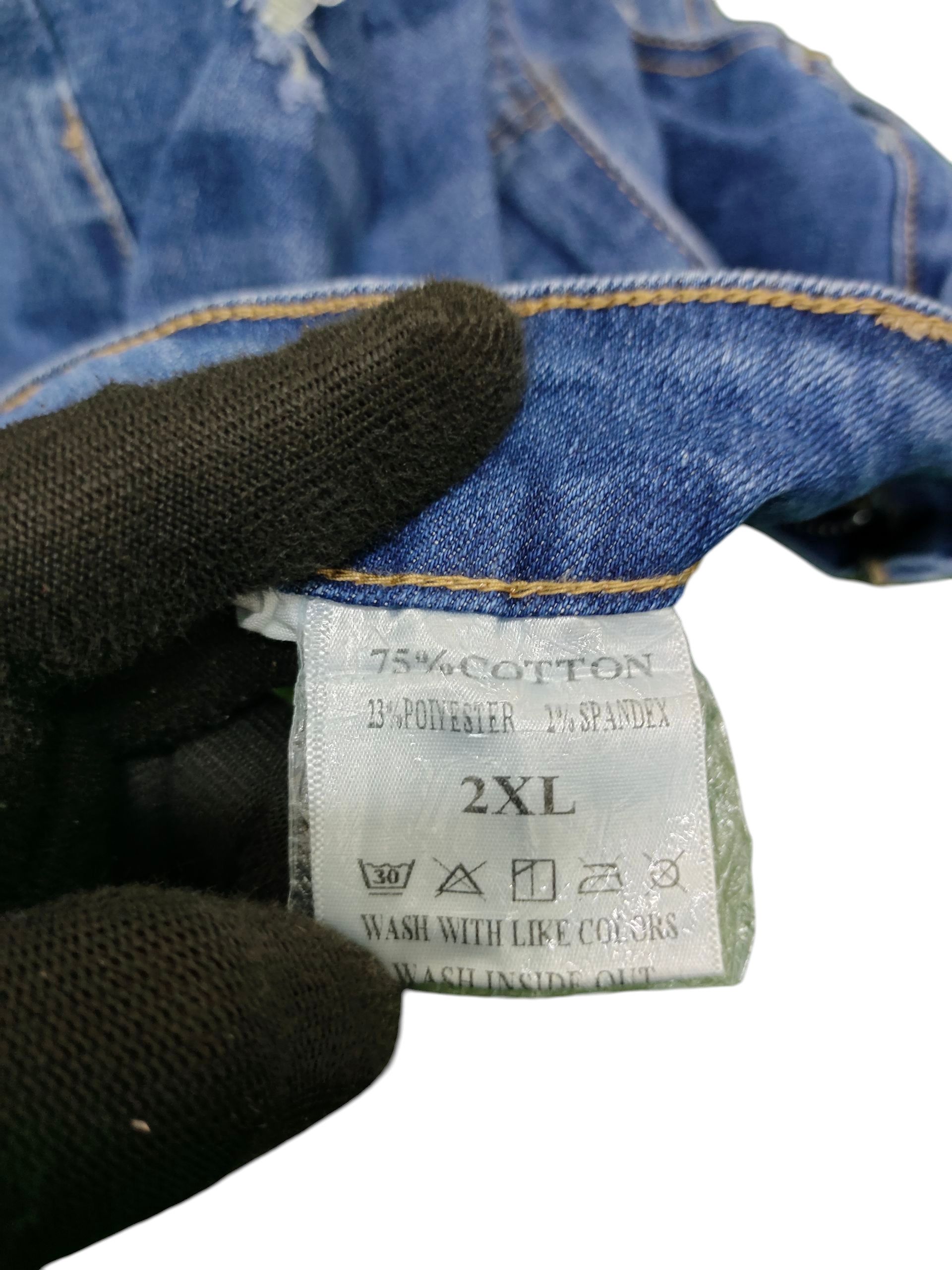 Comme des Garcons × Undercover Japanese Brand Skull Patchwork Distress Denim Jeans Size US 34 / EU 50 - 10 Thumbnail