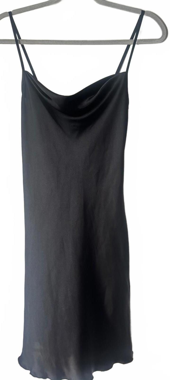 United Colors Of Benetton Bebe Black Satin Slip Dress Size XS / US 0-2 / IT 36-38 - 1 Thumbnail