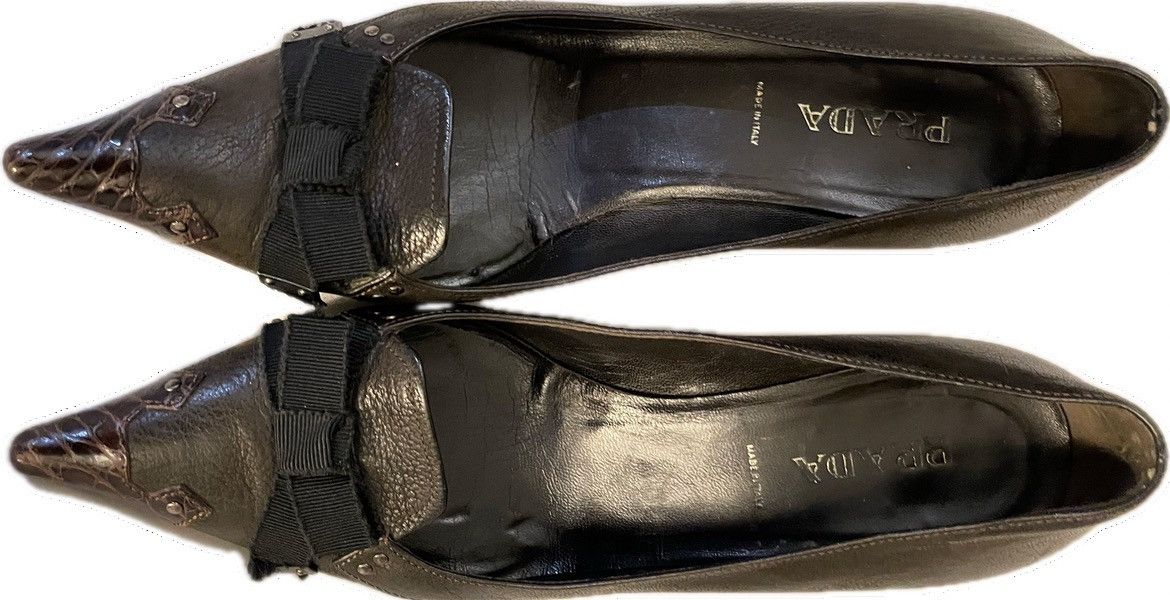 Prada Prada Leather Heels Size US 8 / IT 38 - 2 Thumbnail