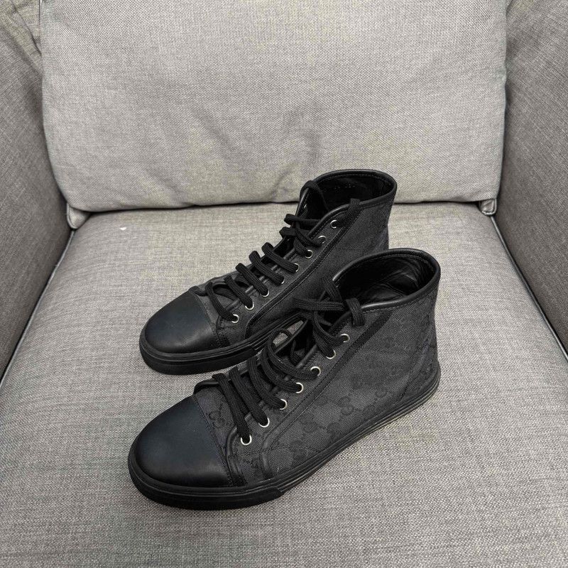 Gucci Gucci Vintage GG Canvas High-Top Sneakers Size US 8.5 / EU 41-42 - 1 Thumbnail