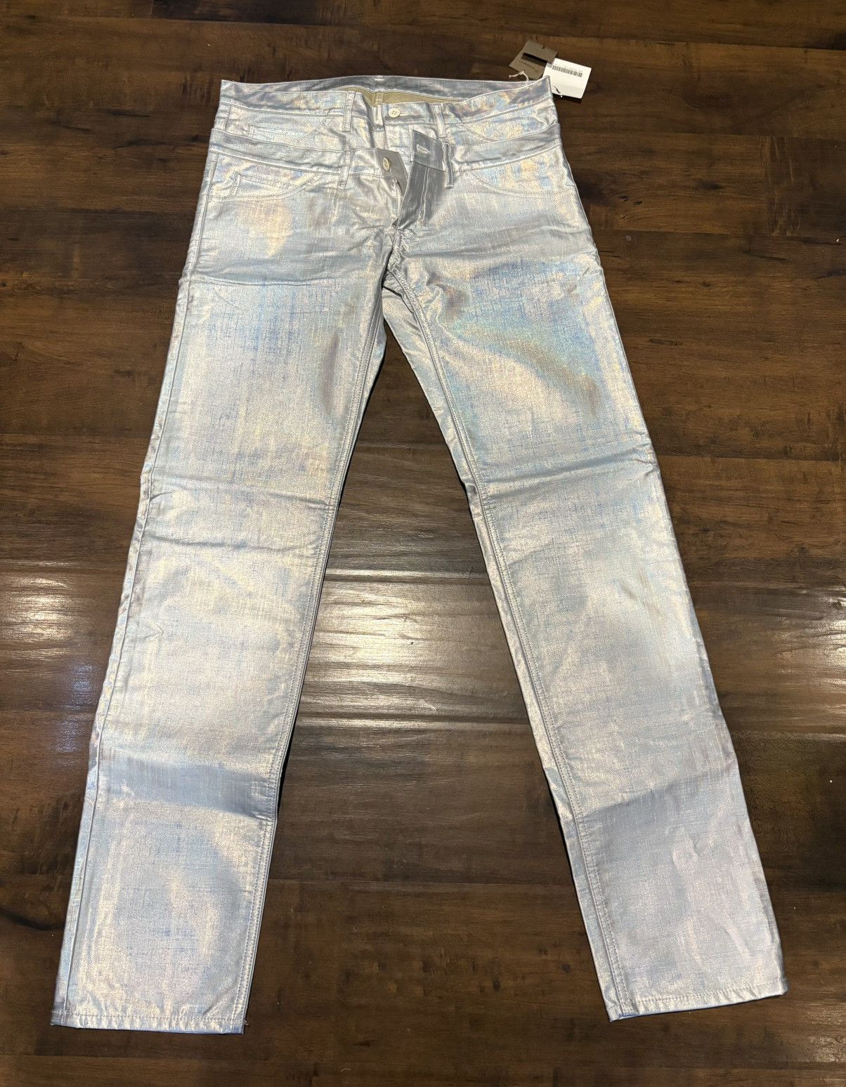 Comme des Garcons Homme Plus Comme Des Garcons Homme Plus Silver Double Waist Pants Size US 34 / EU 50 - 1 Thumbnail