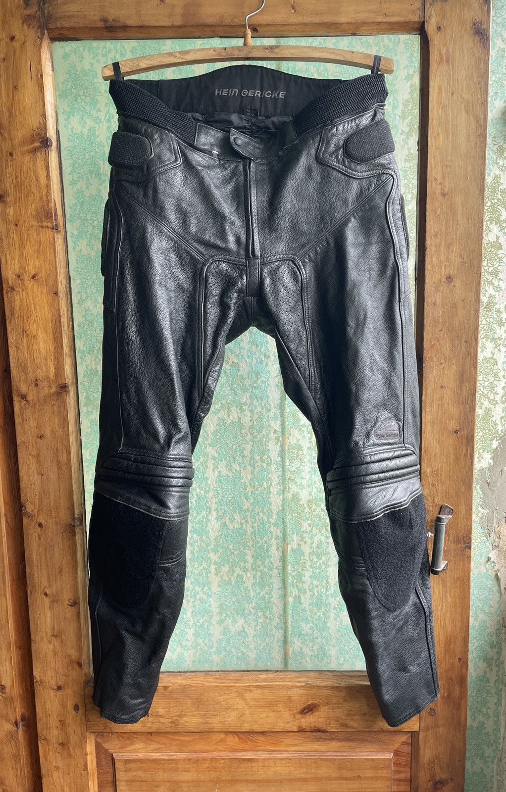 Hein Gericke Leather Armored Pants, motorcycle pants L/Xl