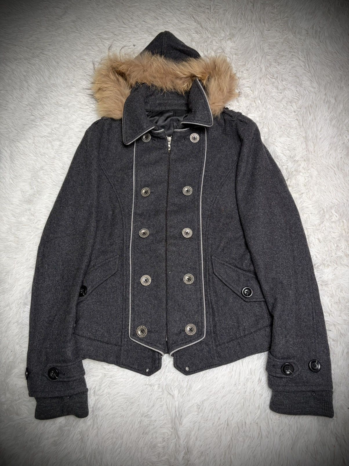 Japanese Brand Rare Napolean PPFM fur hoodie jacket Size US L / EU 52-54 / 3 - 1 Thumbnail