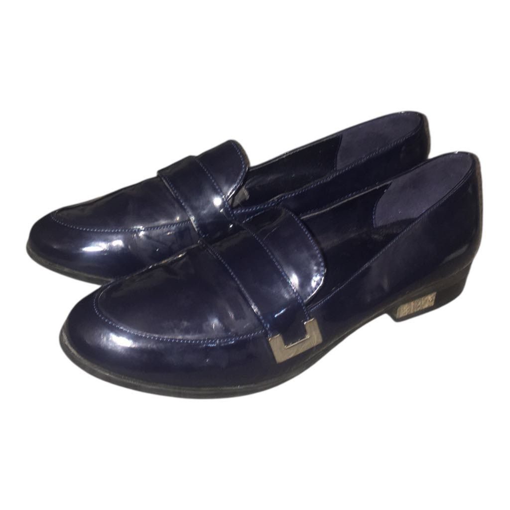 Marc Fisher VINTAGE Marc Fisher Leather Loafer Navy Blue Slip-On Shoe 7M Size US 7 / IT 37 - 4 Thumbnail