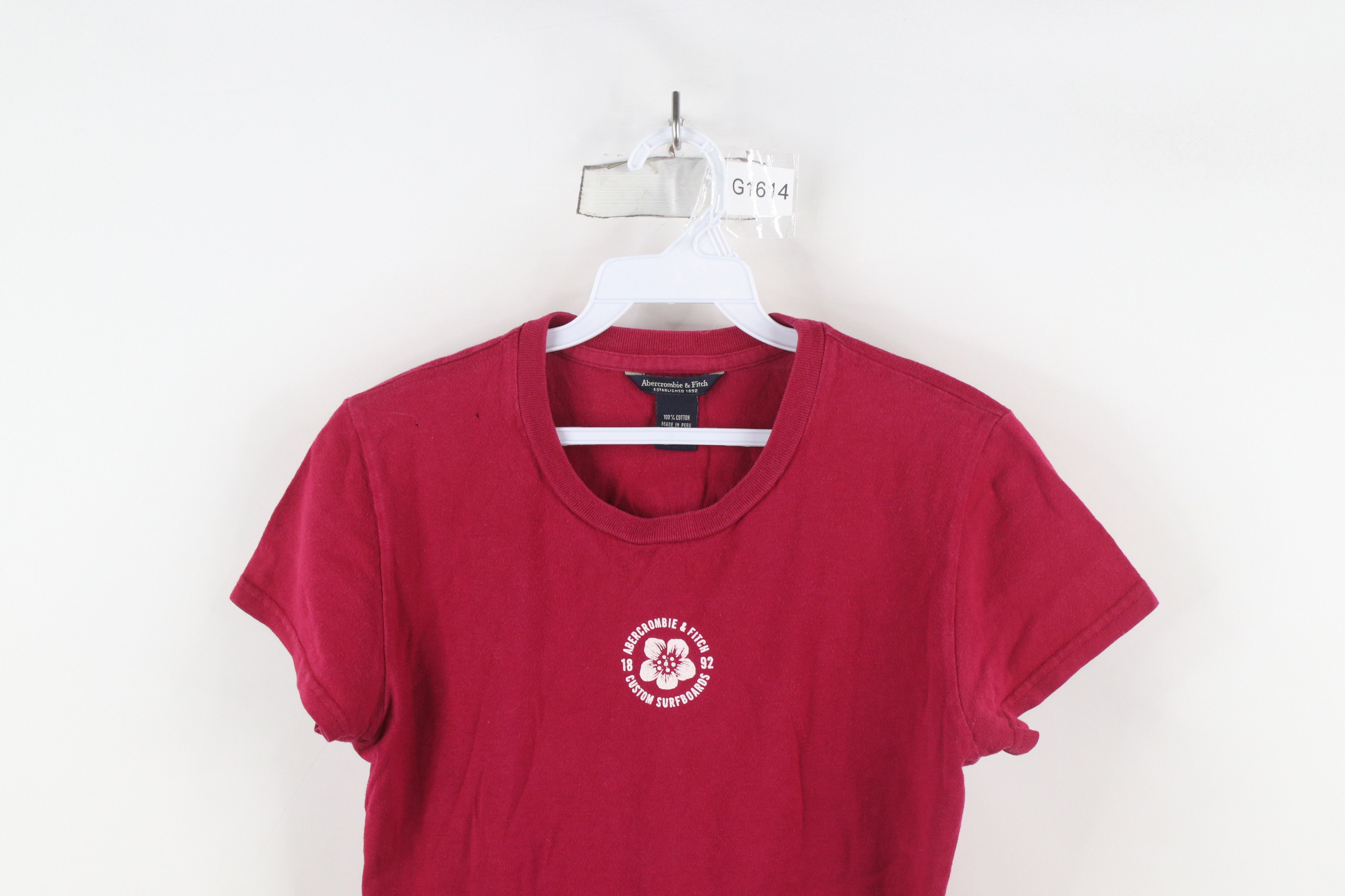 Abercrombie & Fitch × Vintage Vintage 90s Y2K Abercrombie & Fitch Surfboard T-Shirt Red Size L / US 10 / IT 46 - 2 Thumbnail