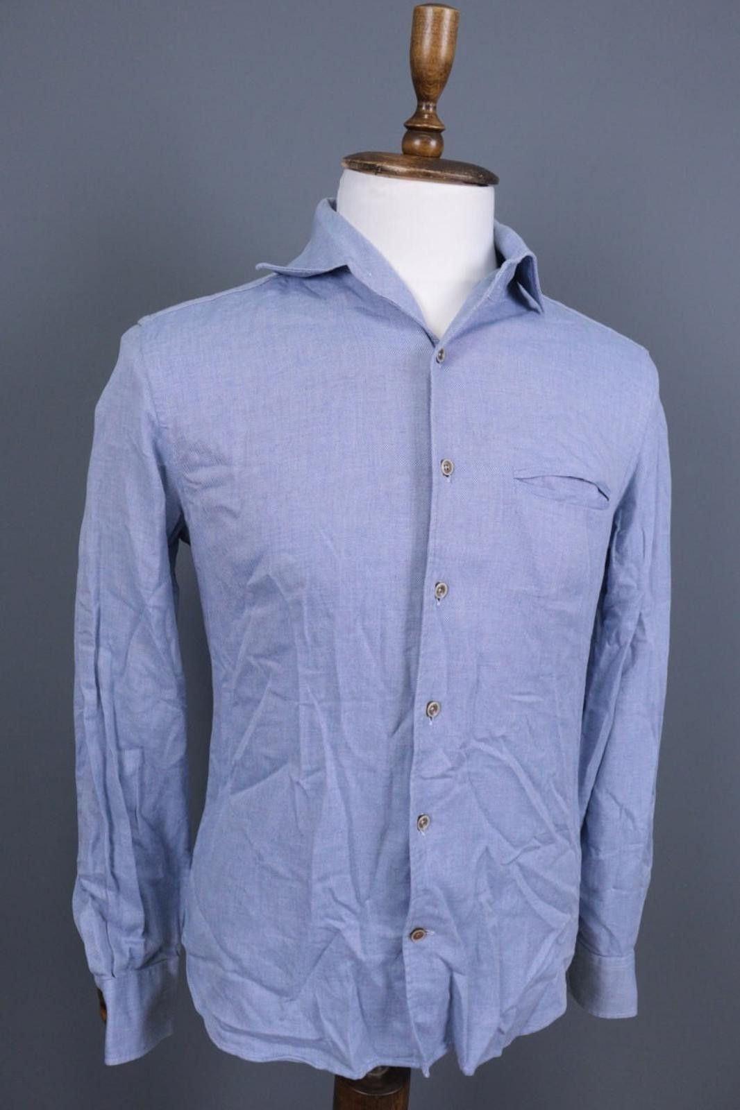 Corneliani Corneliani ID Blue Button Down Long Sleeve Shirt Size 39 Size US M / EU 48-50 / 2 - 4 Thumbnail