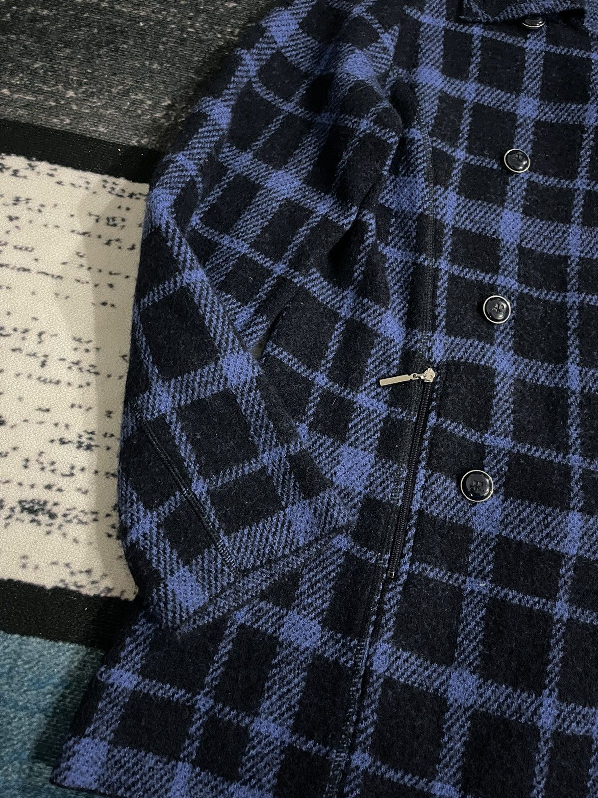 Courreges Vintage Courreges Plaid Wool Jacket Size S / US 4 / IT 40 - 7 Thumbnail