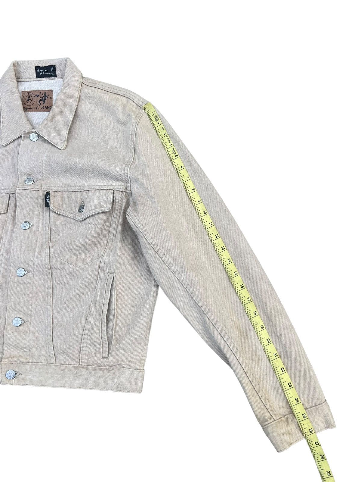 Vintage × agnes b. Vintage 90s Agnes B. Homme Paris Denim Trucker Jacket Size US M / EU 48-50 / 2 - 18 Thumbnail