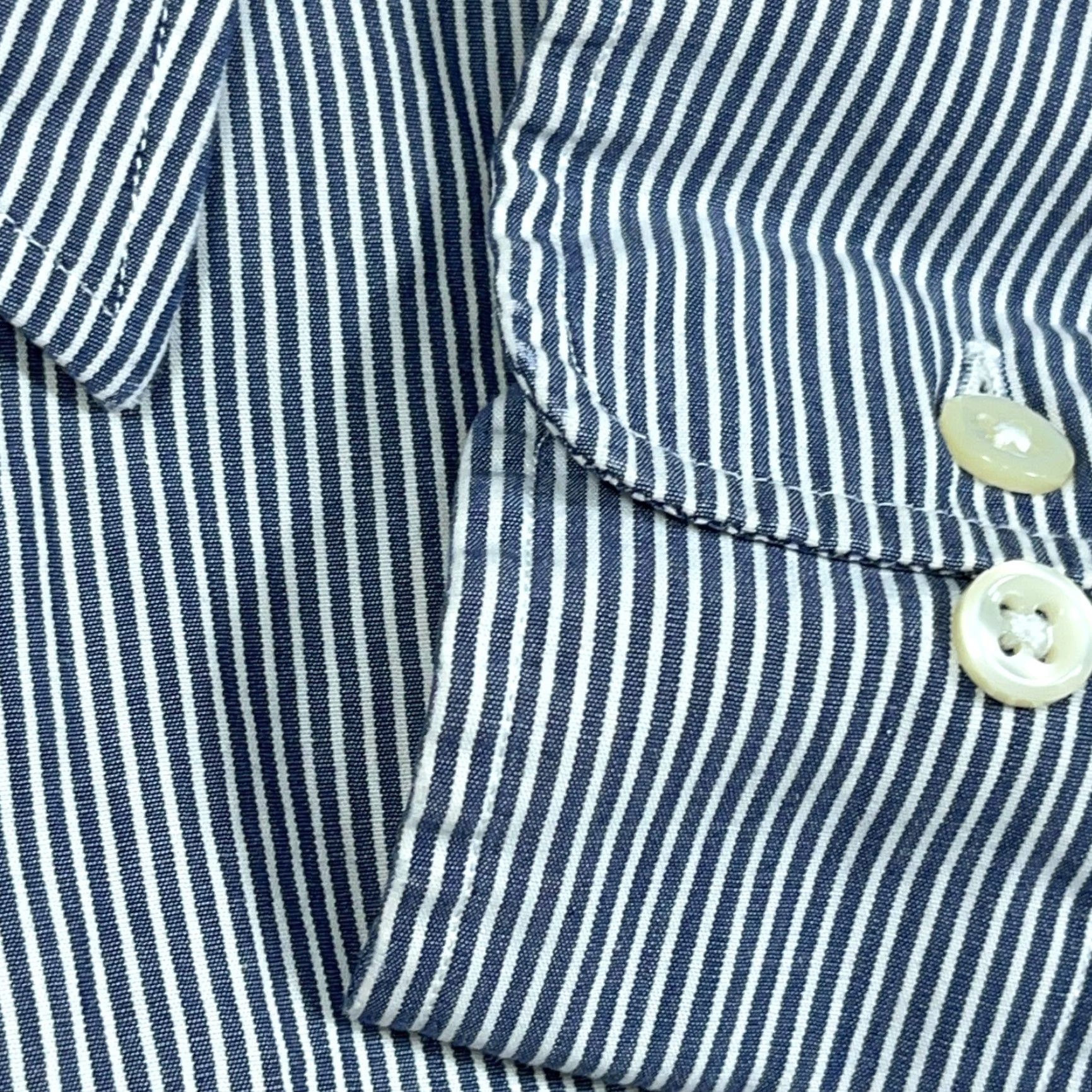 Polo Ralph Lauren Polo Ralph Lauren Shirt Men Large Blue Pinstripe Button Up Dress Andrew 16 32 * Size 42R - 6 Thumbnail