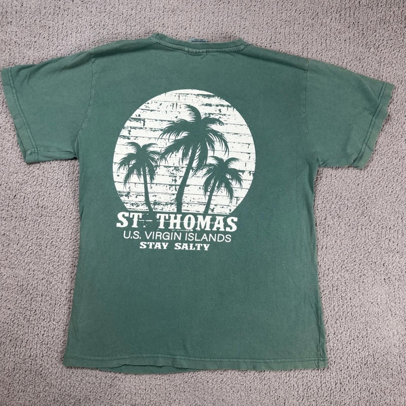 Other St Thomas Palm Tree T Shirt Green Mens L US Genuine Quality Size US L / EU 52-54 / 3 - 1 Thumbnail