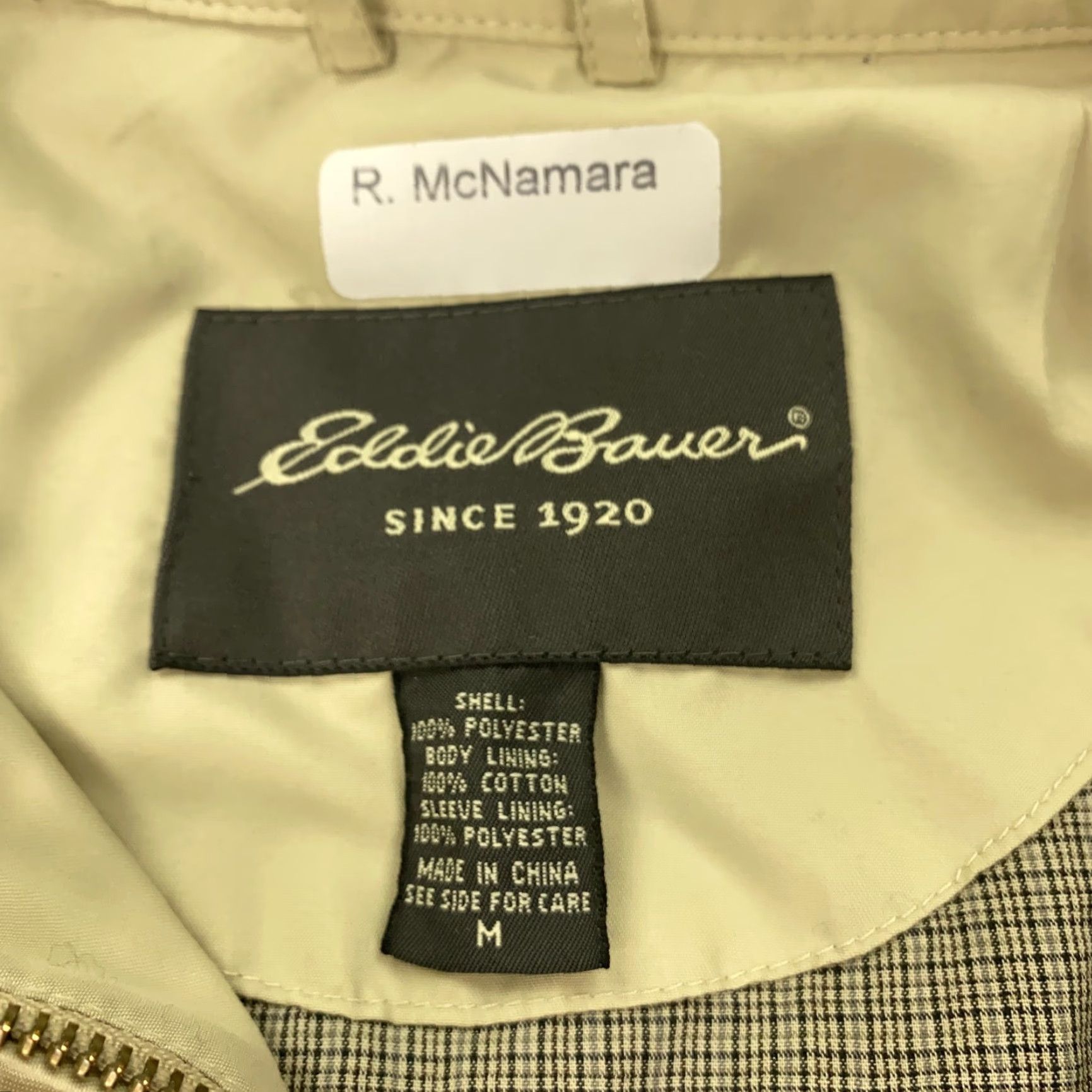 Eddie Bauer Eddie Bauer Jacket Mens Size Medium Beige Bomber LIghtweight Zip Up Lined Size US M / EU 48-50 / 2 - 7 Thumbnail