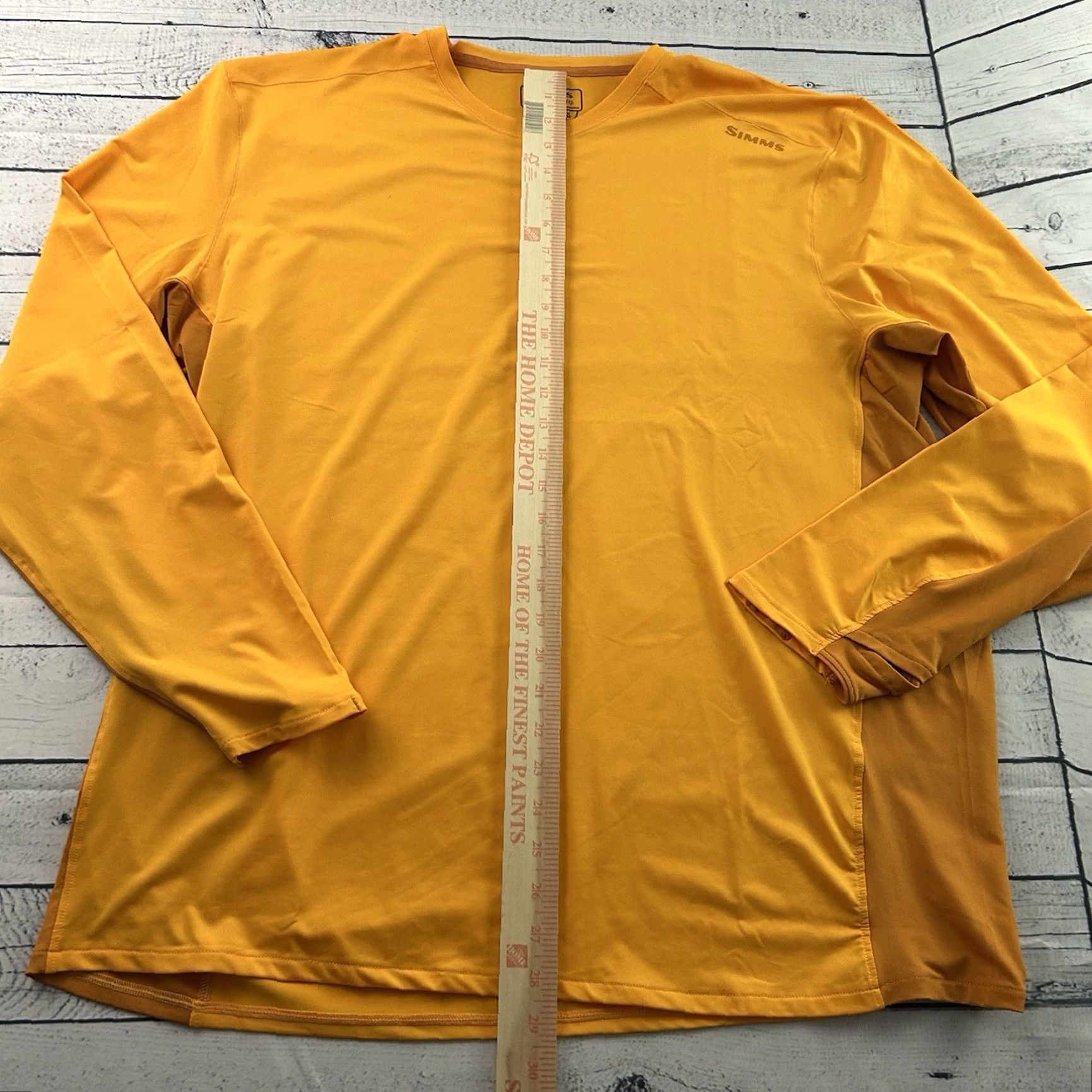 Vintage SIMMS Solarflex Long Sleeve Athletic Fishing Outdoor Shirt Men's XL Yellow Gold Size US XL / EU 56 / 4 - 4 Thumbnail