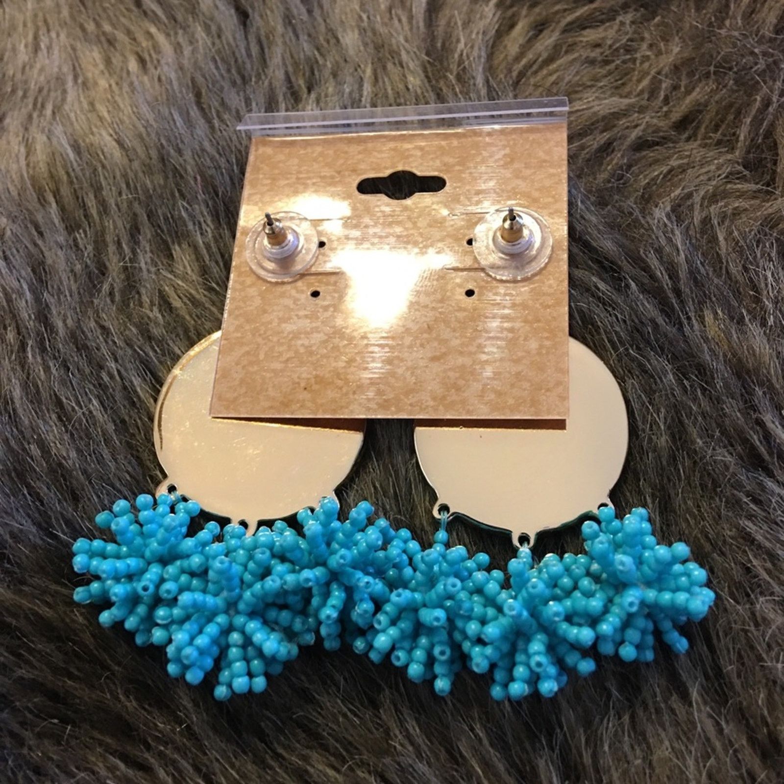 Jewelry Bauble Bar turquoise seed bead cluster earrings Size ONE SIZE - 4 Thumbnail