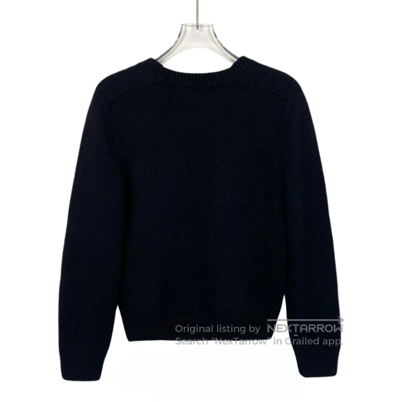 Celine CELINE Black logo Triumph Gate wool knitted sweater| Size US XS / EU 42 / 0 - 2 Thumbnail