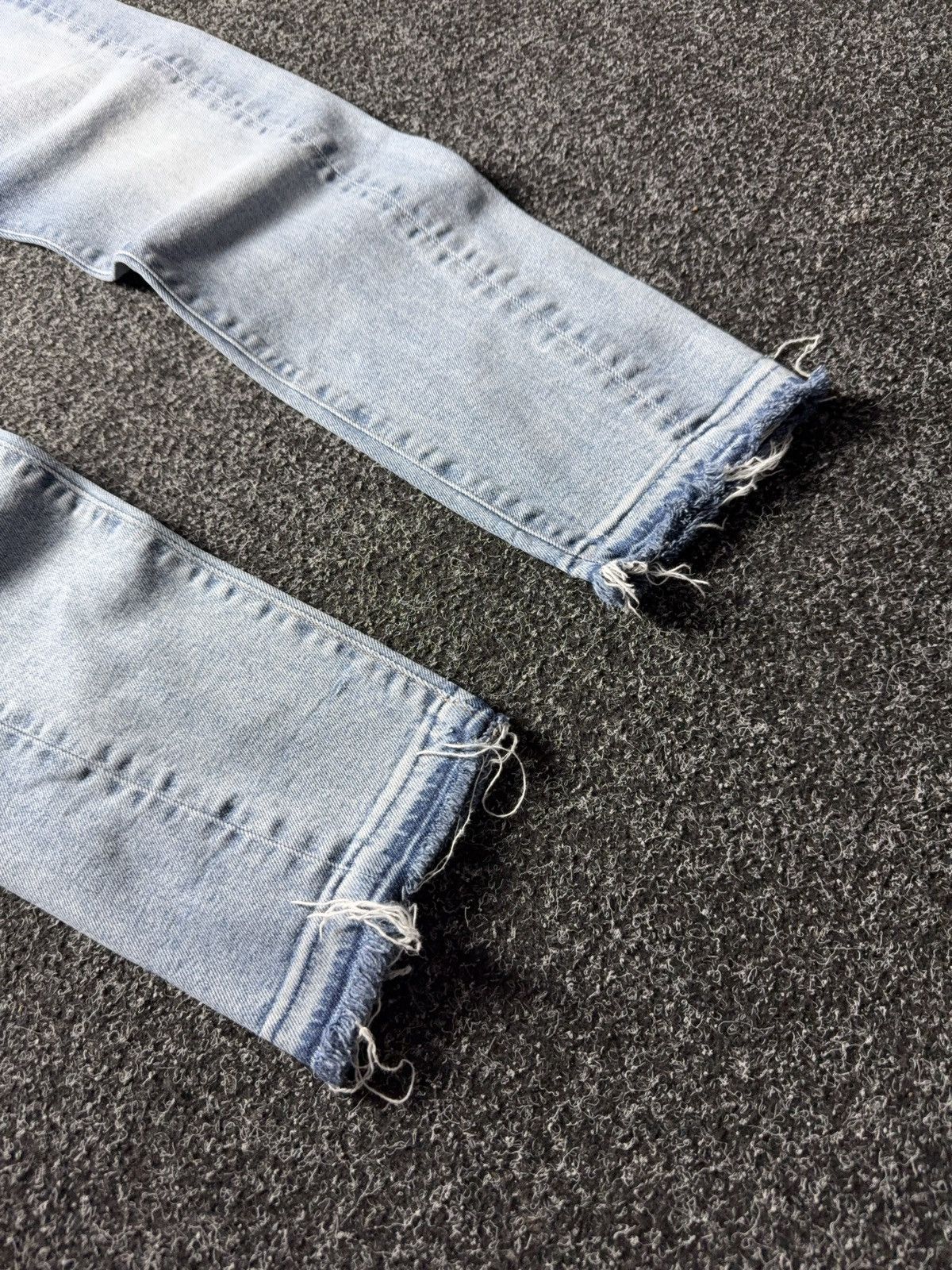 Levi's 00s Y2K Levi’s Altered 510 Skinny Jeans Light Wash Raw Hem Size US 34 / EU 50 - 4 Thumbnail
