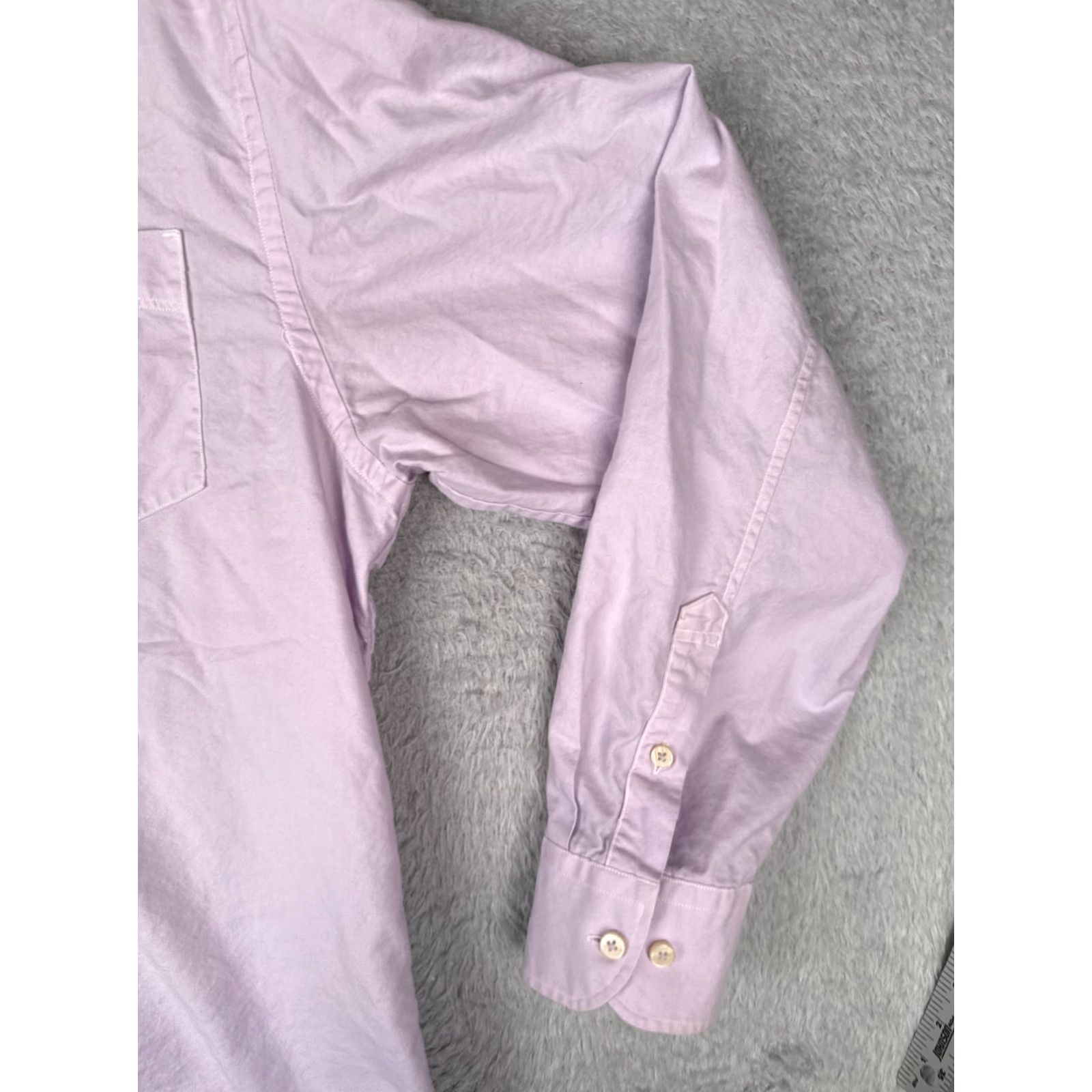 Tommy Bahama Tommy Bahama Shirt Men Large Purple Button Cotton Silk Blend Long Sleeve Casual Resort Hawaii Aloha 40 Chest Mens Size US L / EU 52-54 / 3 - 2 Thumbnail