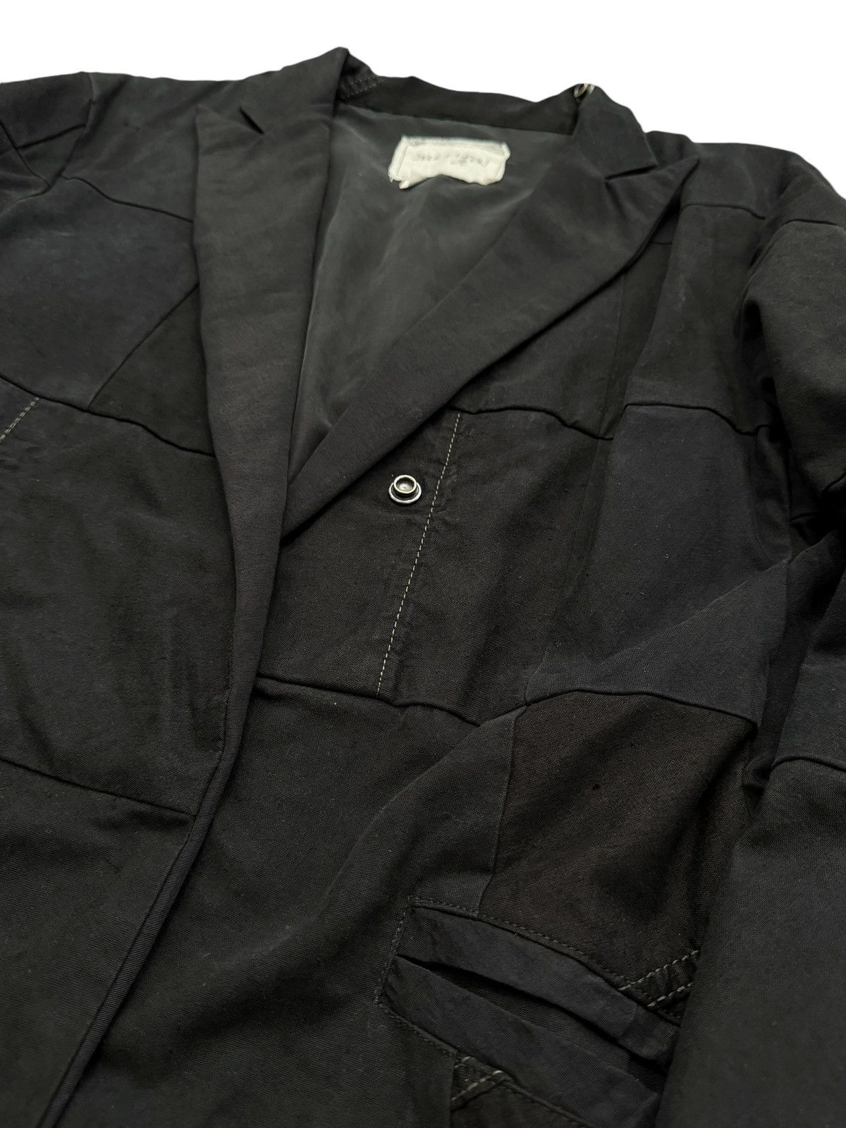 Greg Lauren Sz1 1/1 Black Workwear Tux Ollie Blazer Patchwork Jacket Size US S / EU 44-46 / 1 - 6 Thumbnail