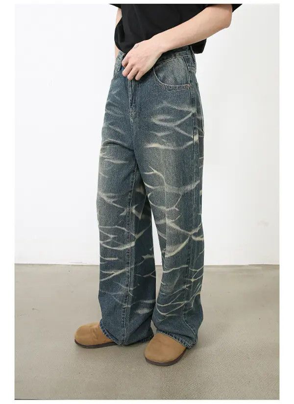 Japanese Brand Japanese loose straight washed distressed vintage jeans Size US 32 / EU 48 - 3 Thumbnail
