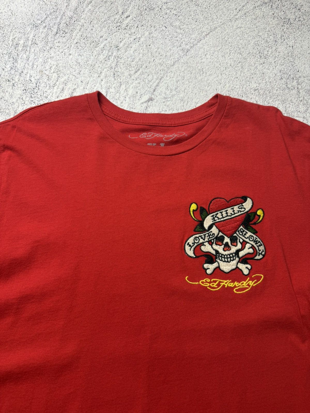 Christian Audigier Rare Mens Vintage Ed Hardy T-shirt big logo Skulls Tee Y2K Size US XL / EU 56 / 4 - 9 Thumbnail
