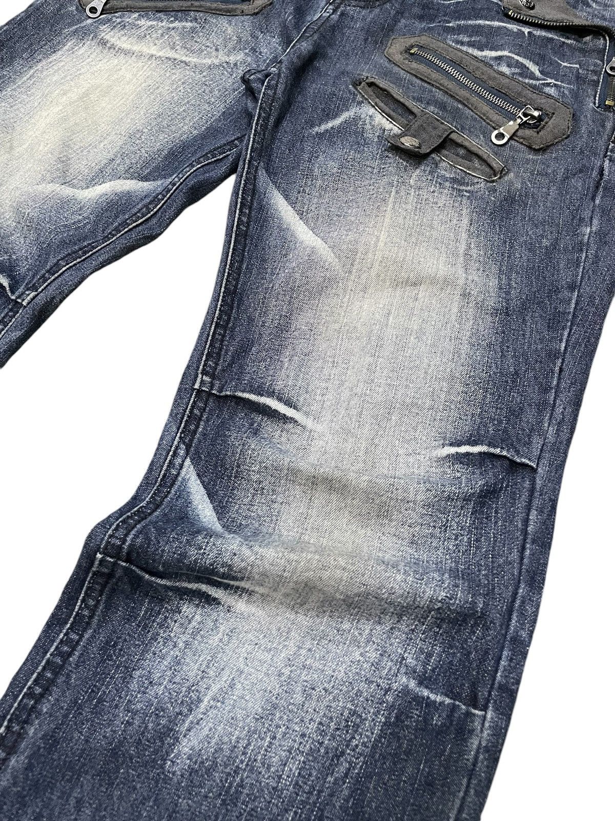 Hysteric Glamour × LOWBOX Lowbox Japan Claw Mark Whiskers Flared Jeans Size US 34 / EU 50 - 9 Thumbnail