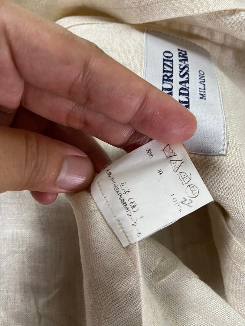 Japanese Brand Maurizio Baldassari Milano Linen Buttoned Jacket (204) Size US S / EU 44-46 / 1 - 5 Thumbnail