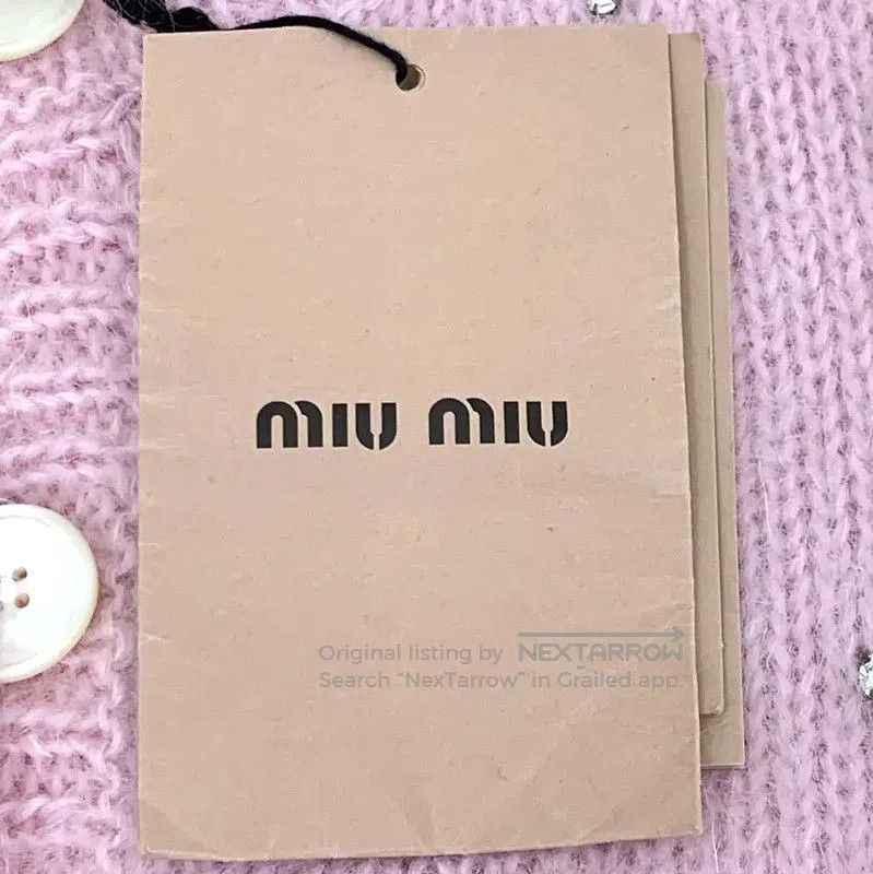 Miu Miu Miu Miu Pink Mohair Cardigan for Women . Size XS / US 0-2 / IT 36-38 - 8 Thumbnail
