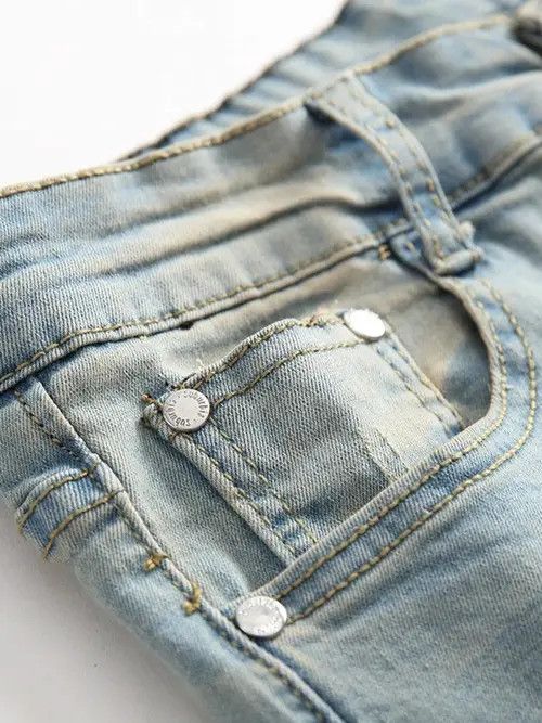 Japanese Brand Misuzu x Rumi Washed Stacked Distressed Ripped Skinny Jeans Size US 33 - 6 Thumbnail