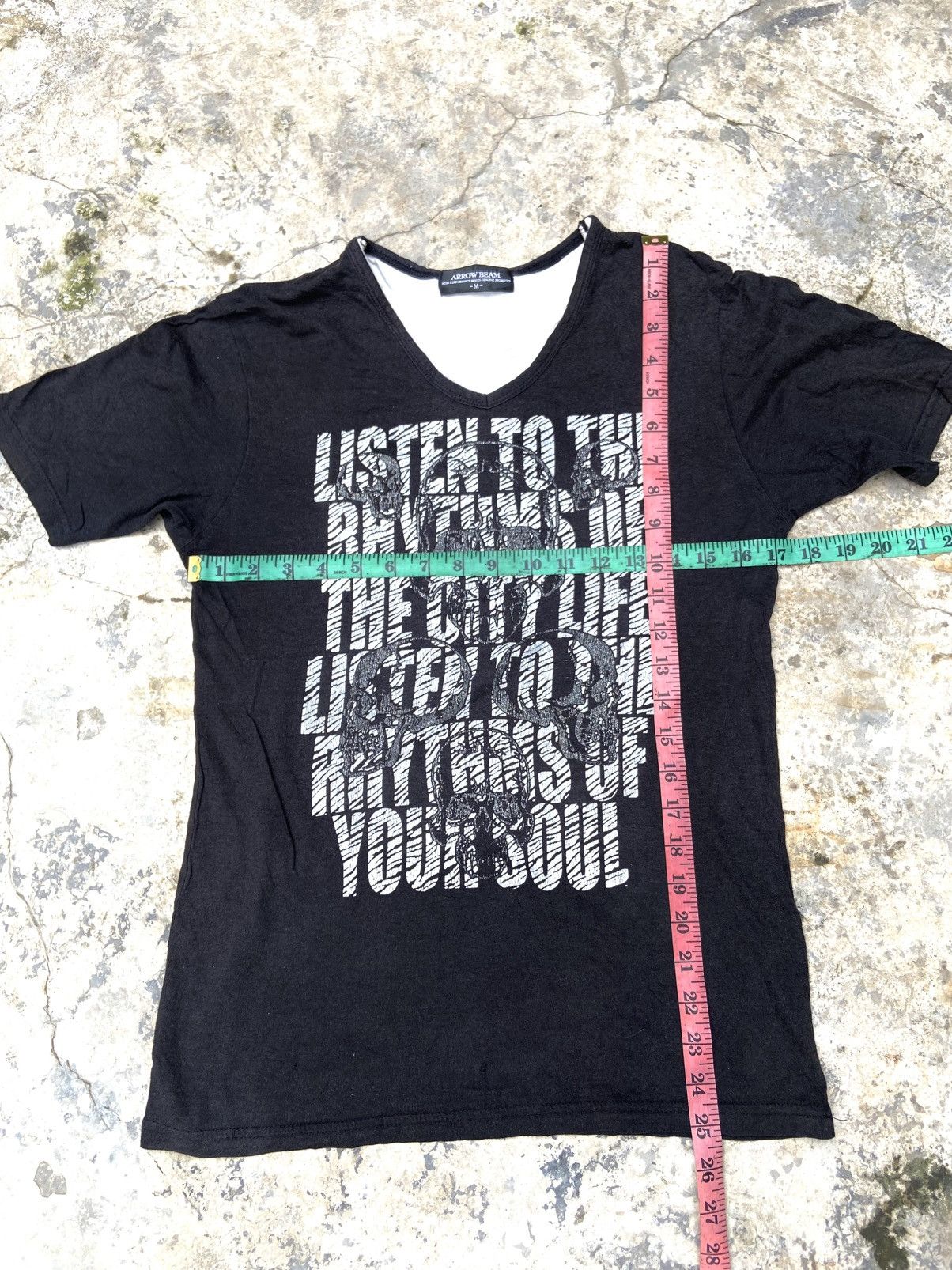 Hysteric Glamour 2000s arrow beam double layer skulls t-shirt Size US S / EU 44-46 / 1 - 9 Thumbnail