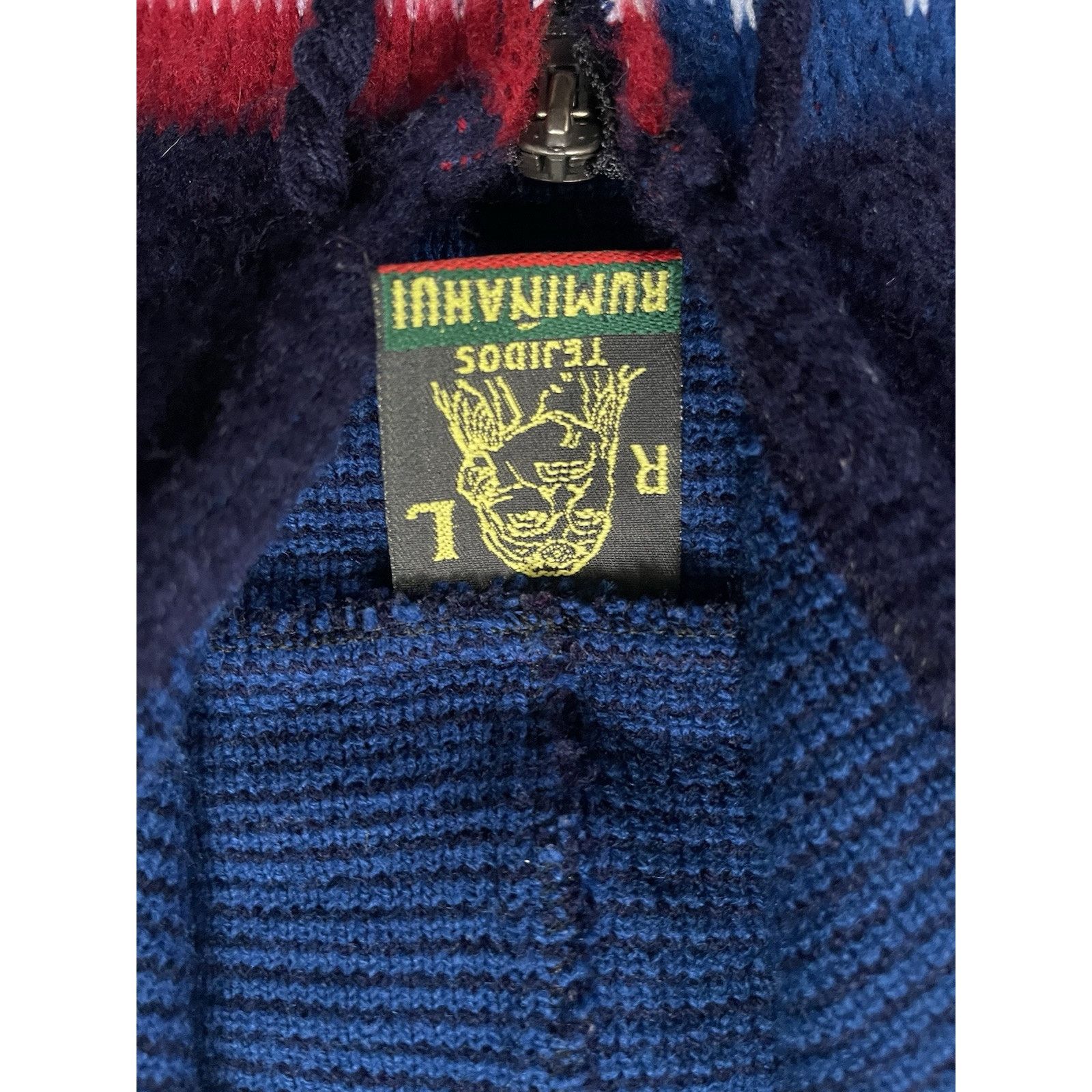 Other Vintage Tejidos Ruminahui Full Zip Hooded Navy Blue USA Flag Size US L / EU 52-54 / 3 - 5 Thumbnail