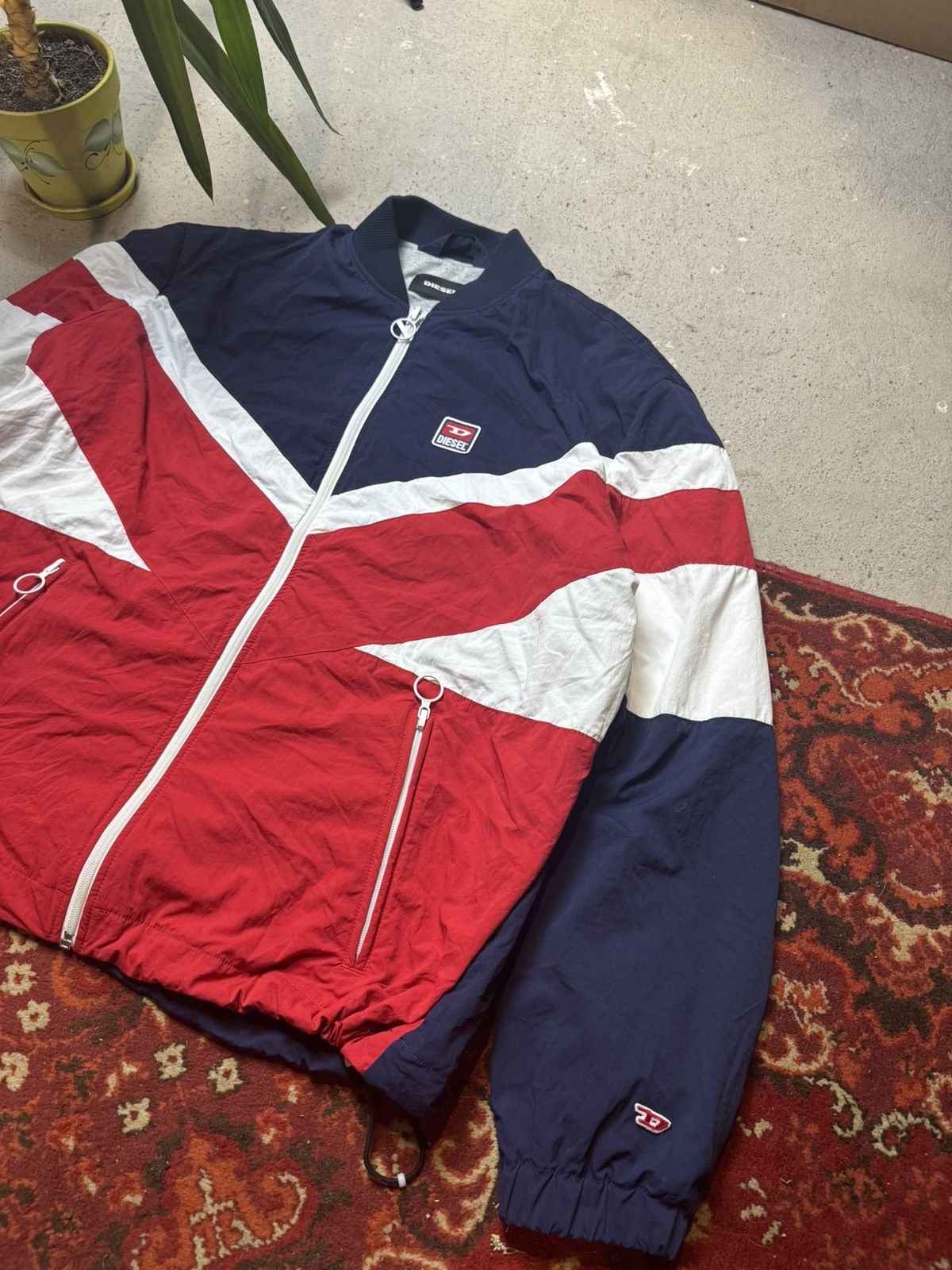 Diesel × Japanese Brand Diesel Y2K Navy Red Light Baggy Avant Garde Jacket Size US XL / EU 56 / 4 - 2 Thumbnail