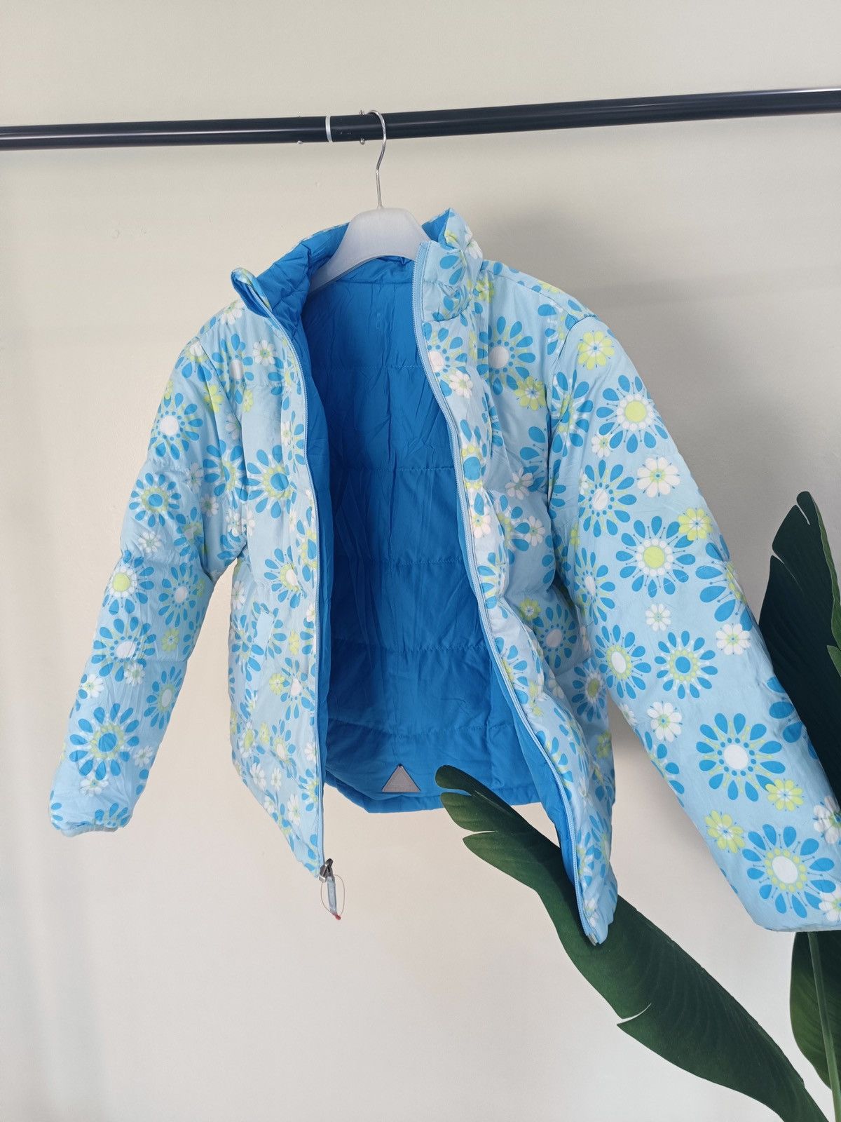 L.L. Bean × Vintage L.L Bean Blue Floral Puffer Size L / US 10 / IT 46 - 3 Thumbnail