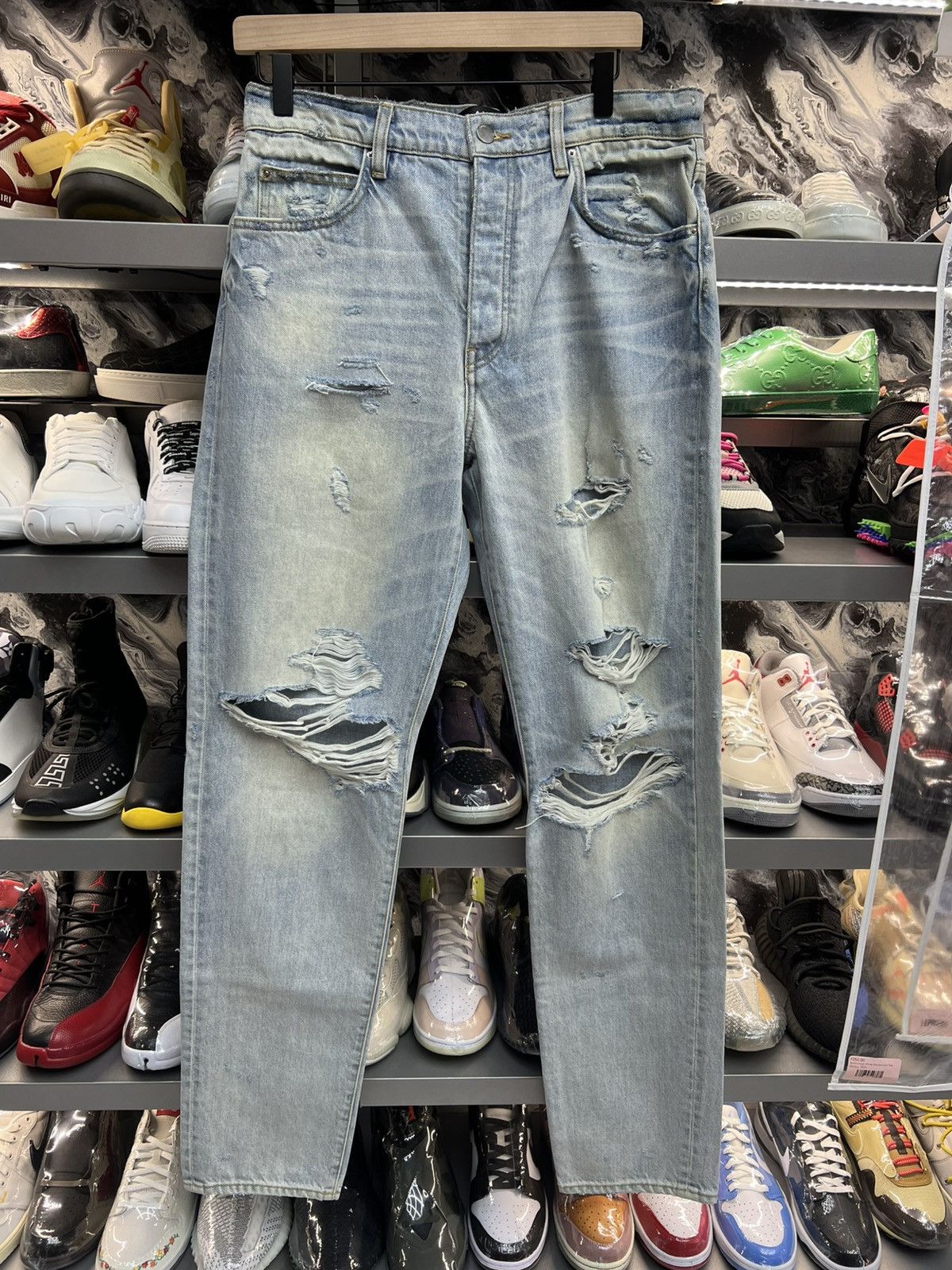 Amiri Amiri Destroyed Slouchy Jeans Size US 31 - 1 Thumbnail