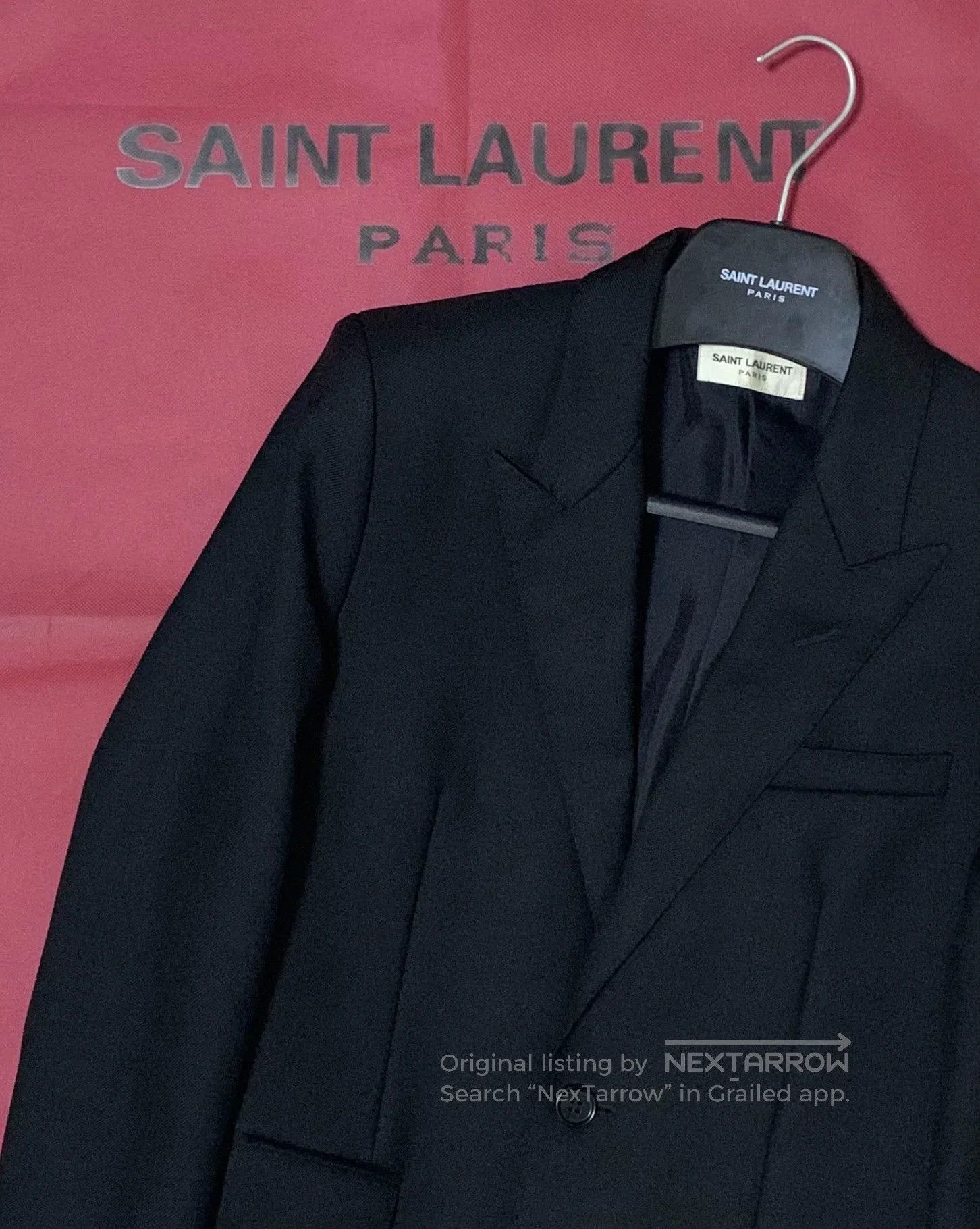 Saint Laurent Paris Black Single-Breasted Formal Blazer. Size US M / EU 48-50 / 2 - 7 Thumbnail