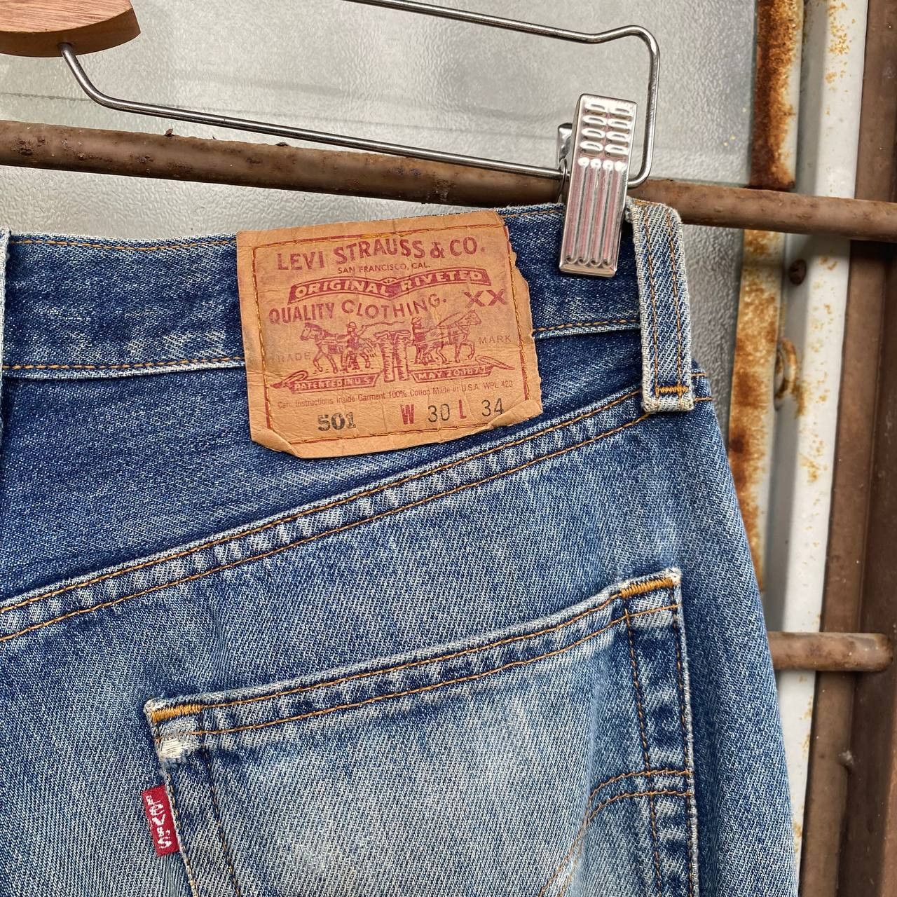 Levi's Vintage Clothing × Vintage VINTAGE LEVIS 501 DISTRESSED DIRTY JEAN KURT COBAIN BJ07-07 Size US 29 - 5 Thumbnail