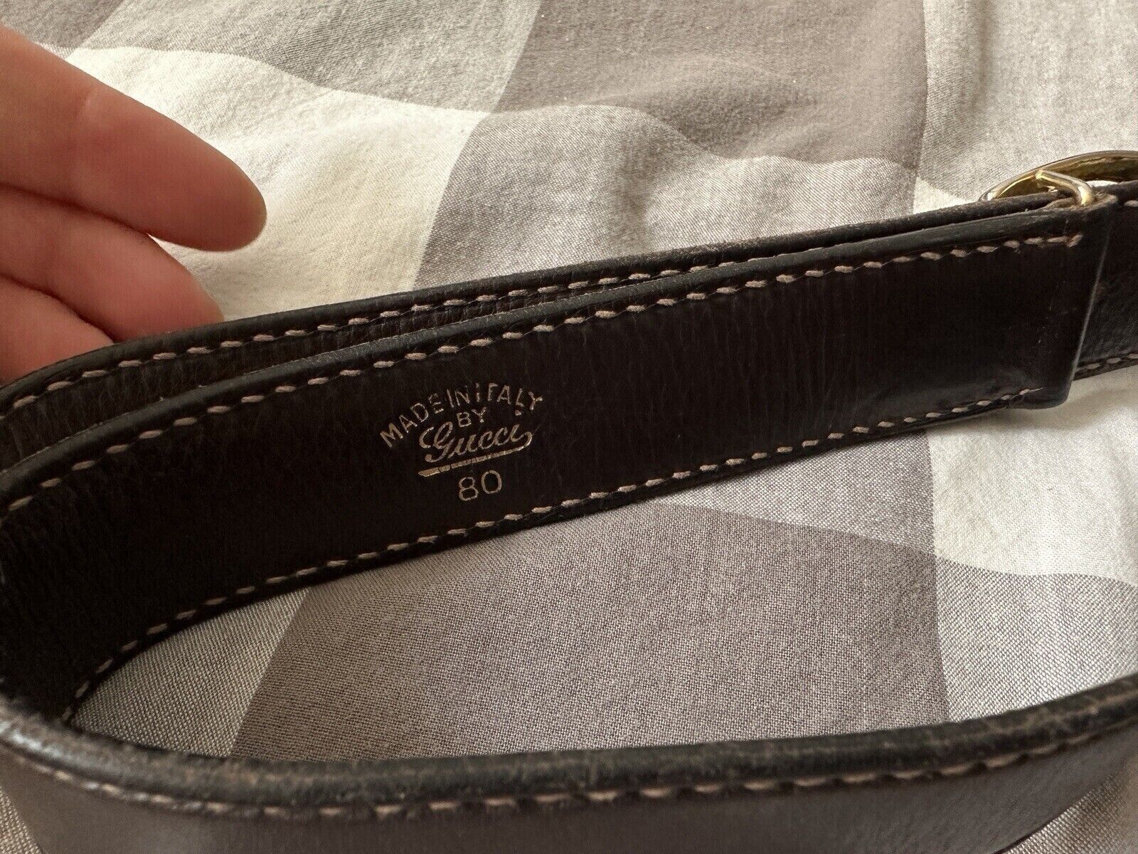 Gucci VINTAGE 1980s GUCCI LEATHER BELT 87x3 cm Size ONE SIZE - 5 Thumbnail