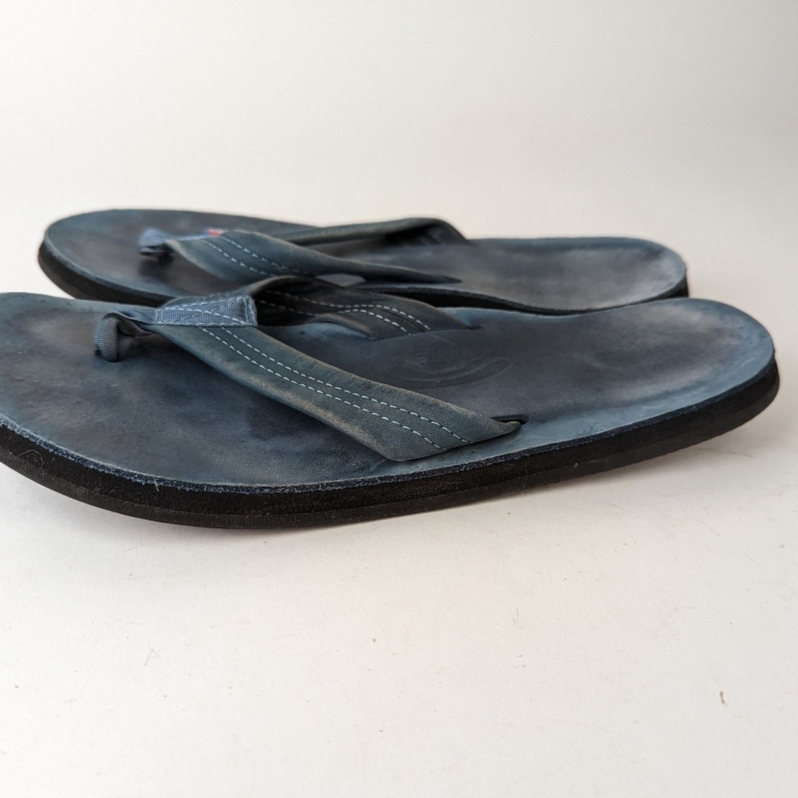 Rainbow Rainbow Classic Leather Sandals Blue Size US 8 / IT 38 - 4 Thumbnail