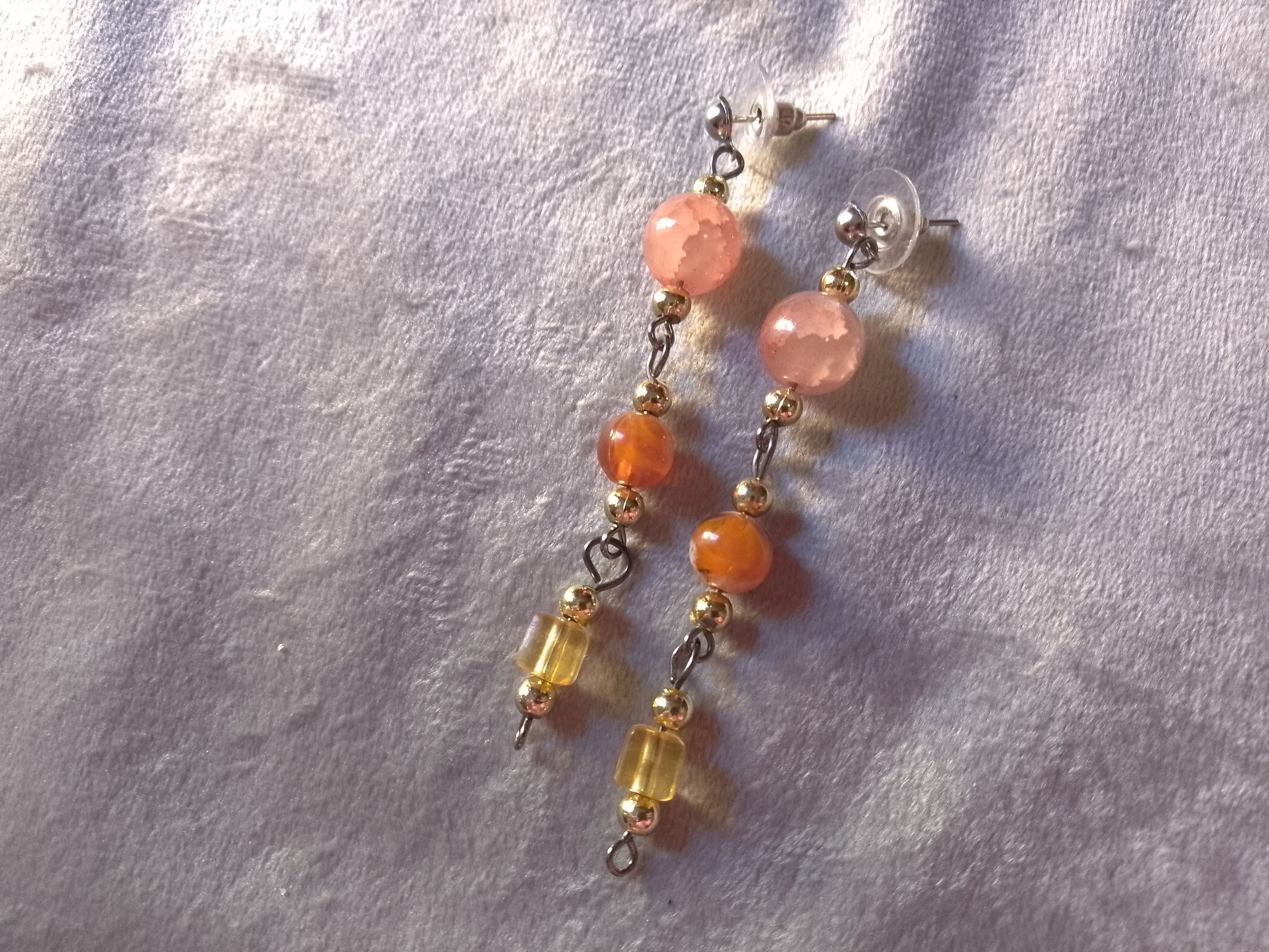 Handmade Necklace Red Crystals+gemstones. Frontal bangs.Earrings Size ONE SIZE - 5 Thumbnail