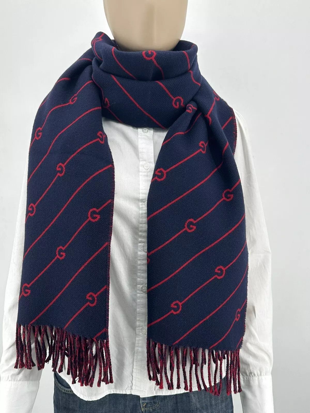 Gucci New Gucci Scarves Wool- 44x214cm Size ONE SIZE - 3 Thumbnail