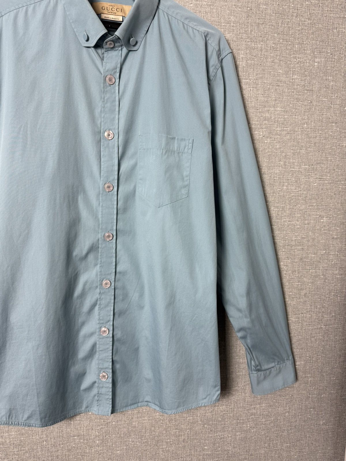 Gucci Gucci Uniforms Men’s Button Up Long Sleeve Shirt Size L Size US L / EU 52-54 / 3 - 5 Thumbnail