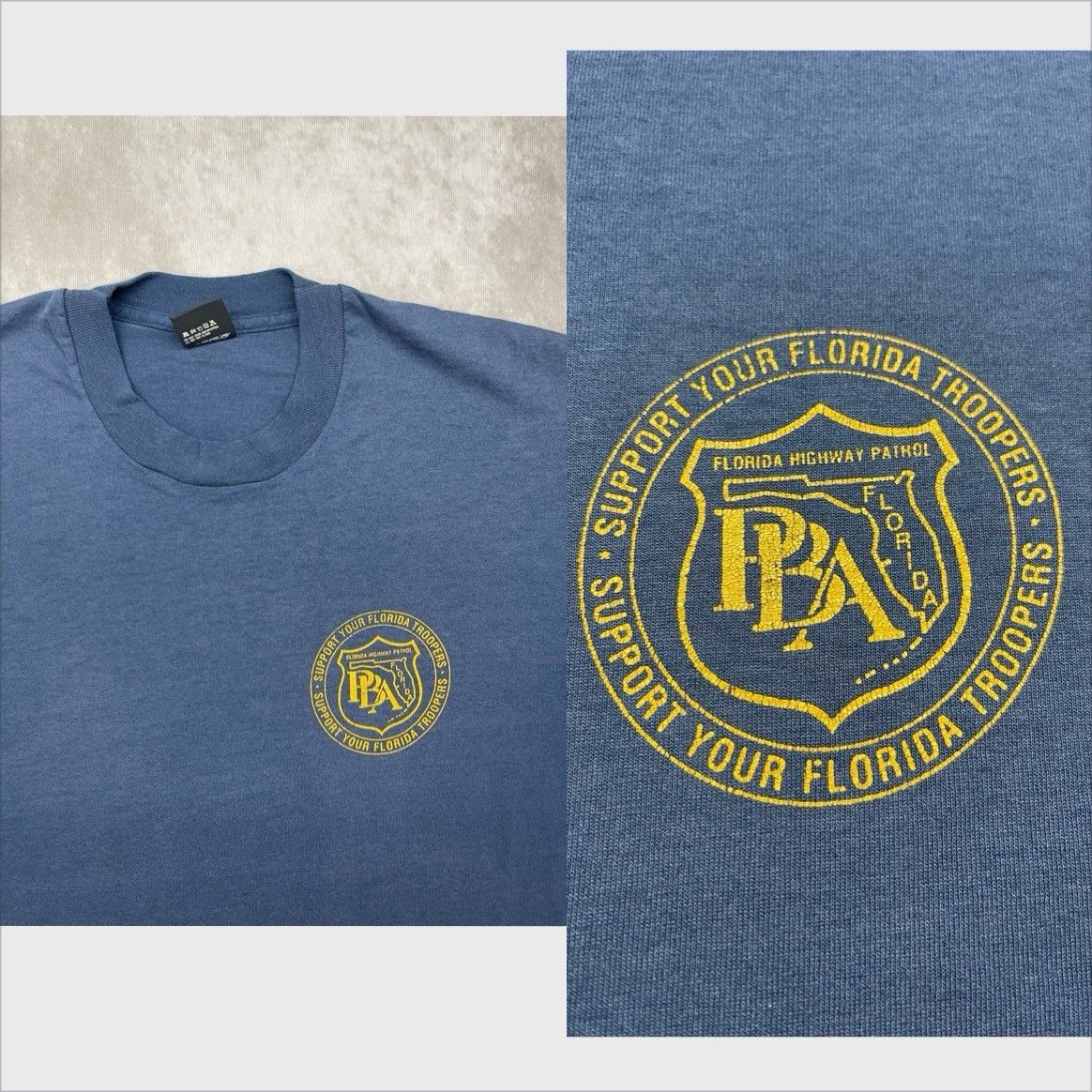 Other Vintage 80s 90s Florida Highway Patrol FHP Troopers PBA Scre Size US XL / EU 56 / 4 - 1 Thumbnail