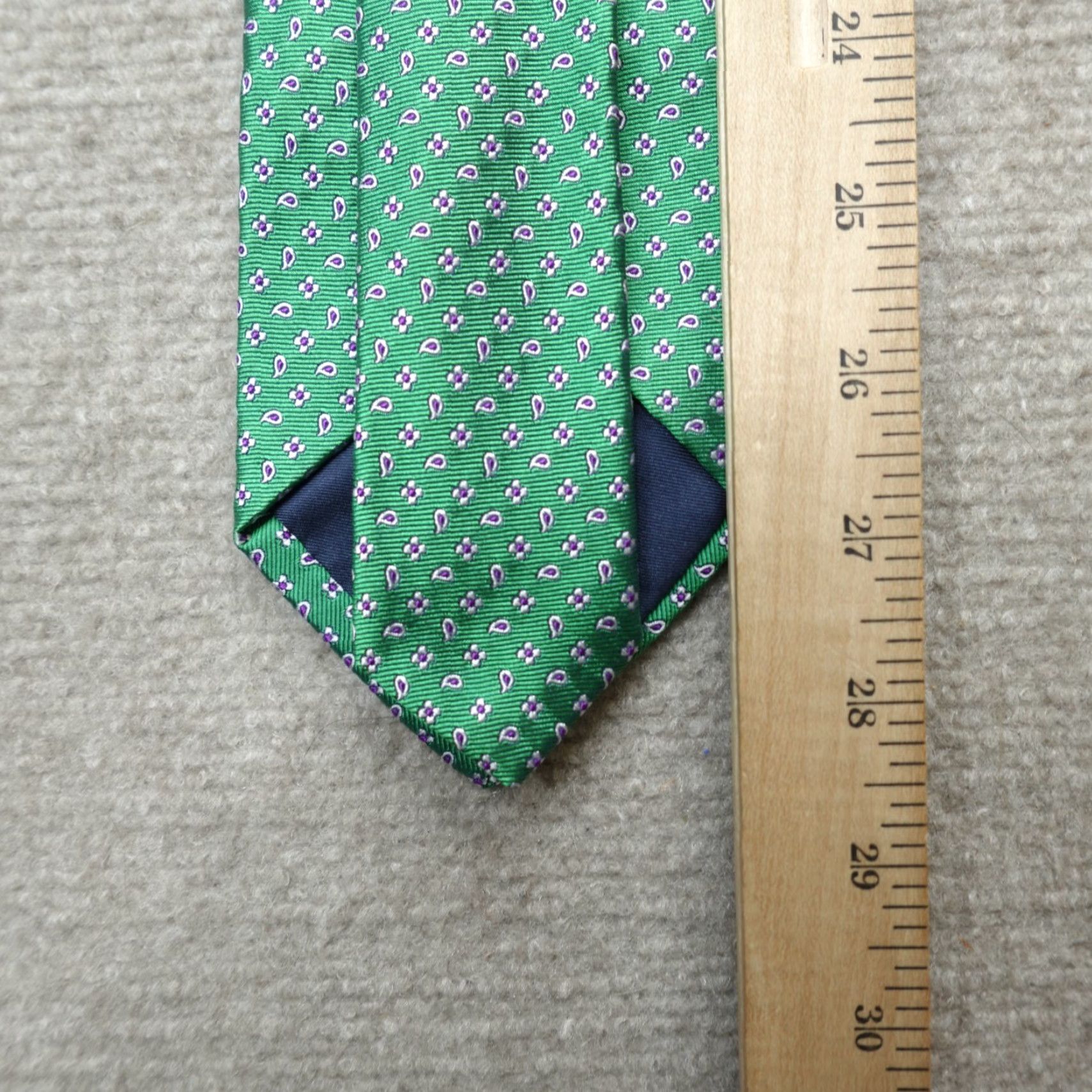 Polo Ralph Lauren VINTAGE Polo Ralph Lauren Tie Green Macclesfield Floral Embroidered Made in USA Size US M / EU 48-50 / 2 - 4 Thumbnail