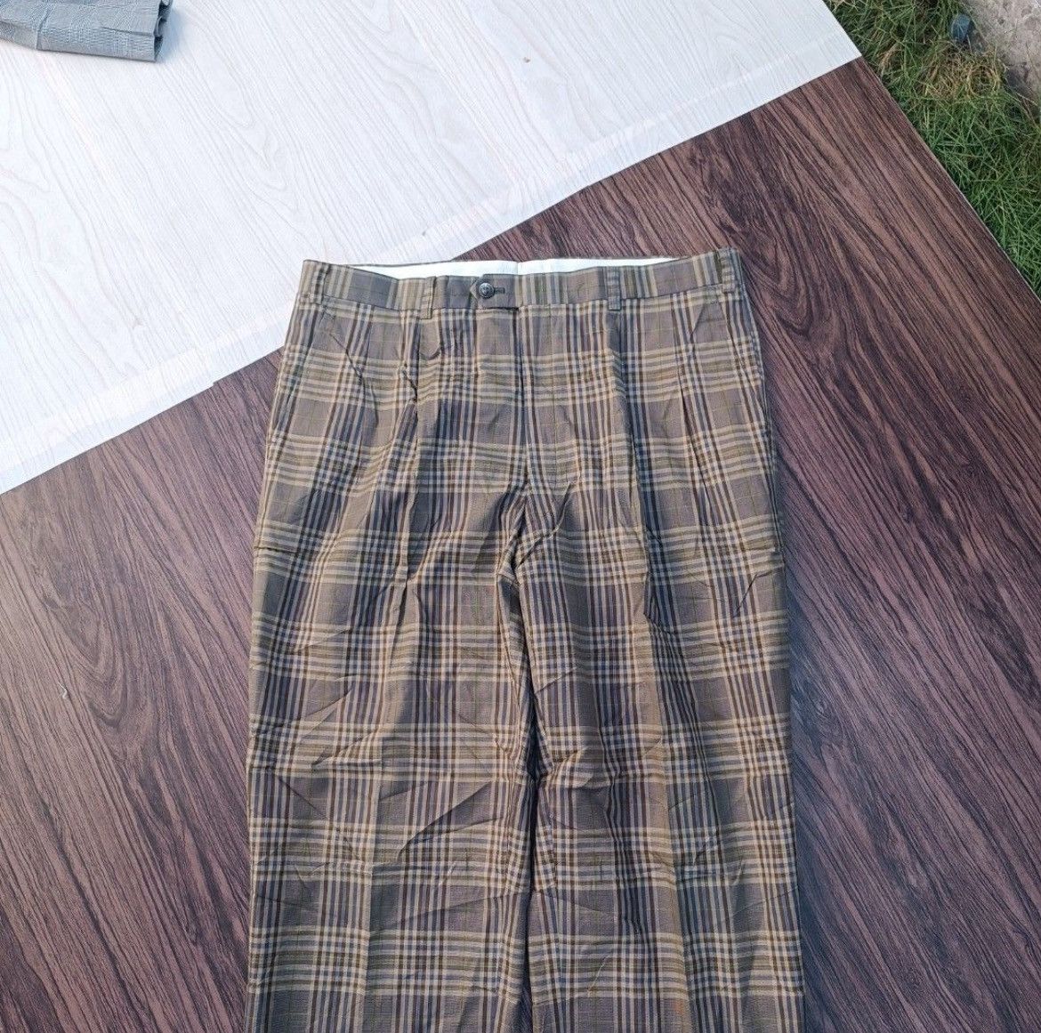 Balmain × Pierre Balmain Vintage Pierre Balmain Tartan Pants Size US 35 - 2 Thumbnail