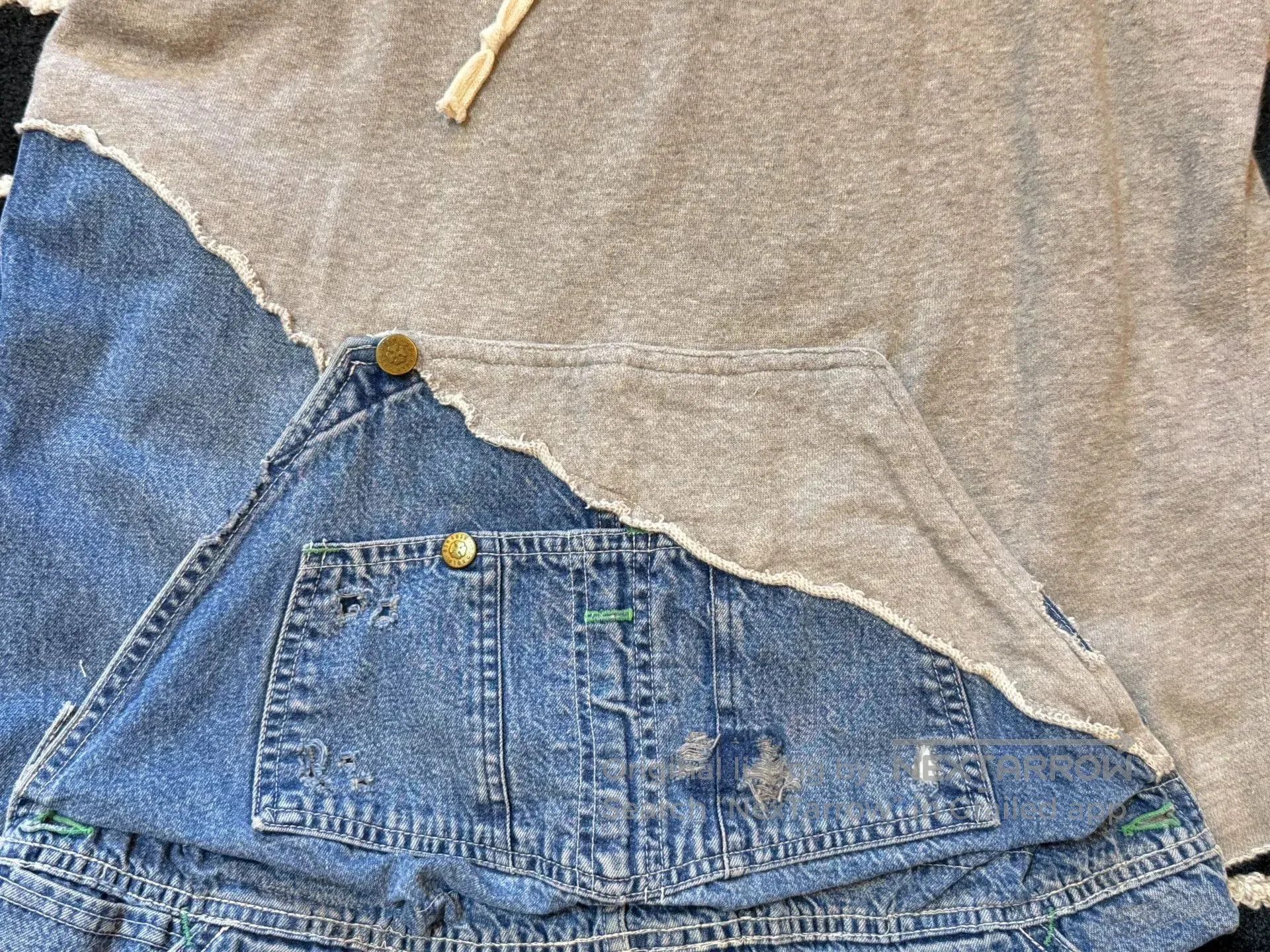 Greg Lauren Greg Lauren Long Hoodie Denim Patchwork. Size US M / EU 48-50 / 2 - 7 Thumbnail