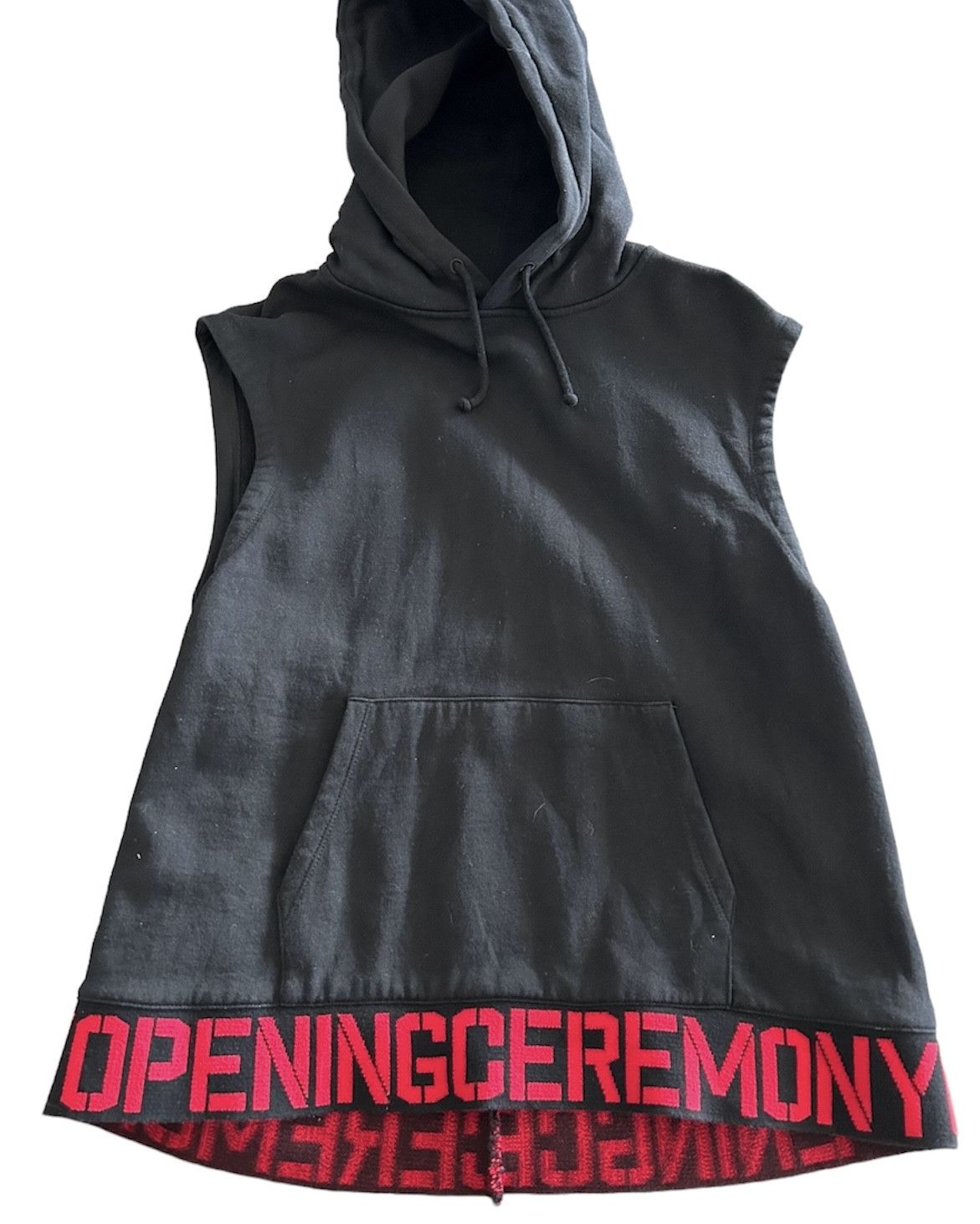 image of Opening Ceremony Sleeveless Sweatshirt in Black, Men's (Size Small)